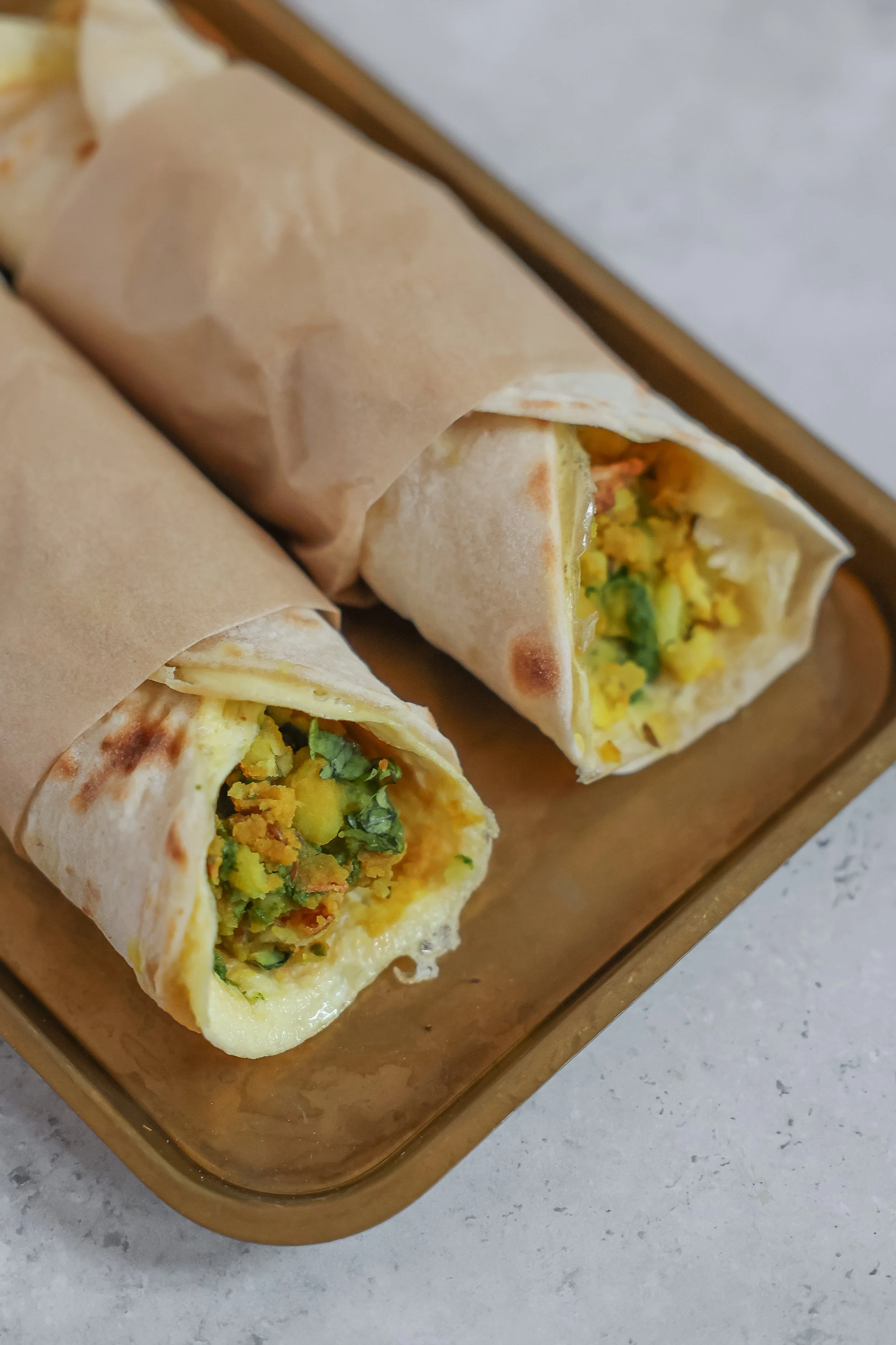 Einfaches Rezept für indische Kati Rolls