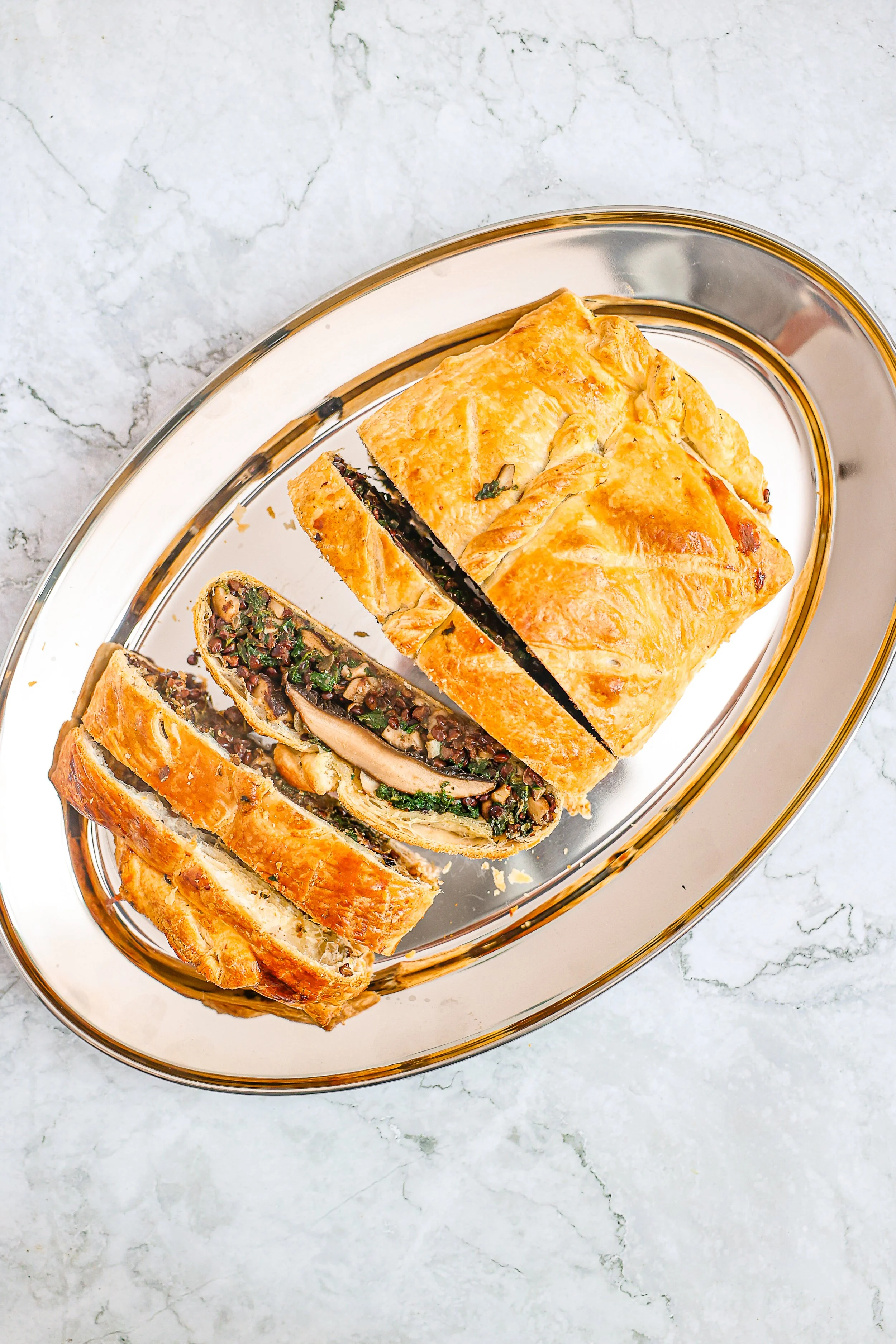 Rezept für vegetarischer Wellington, vegetarisches Weihnachtsrezept, veganes Weihnachtsrezept