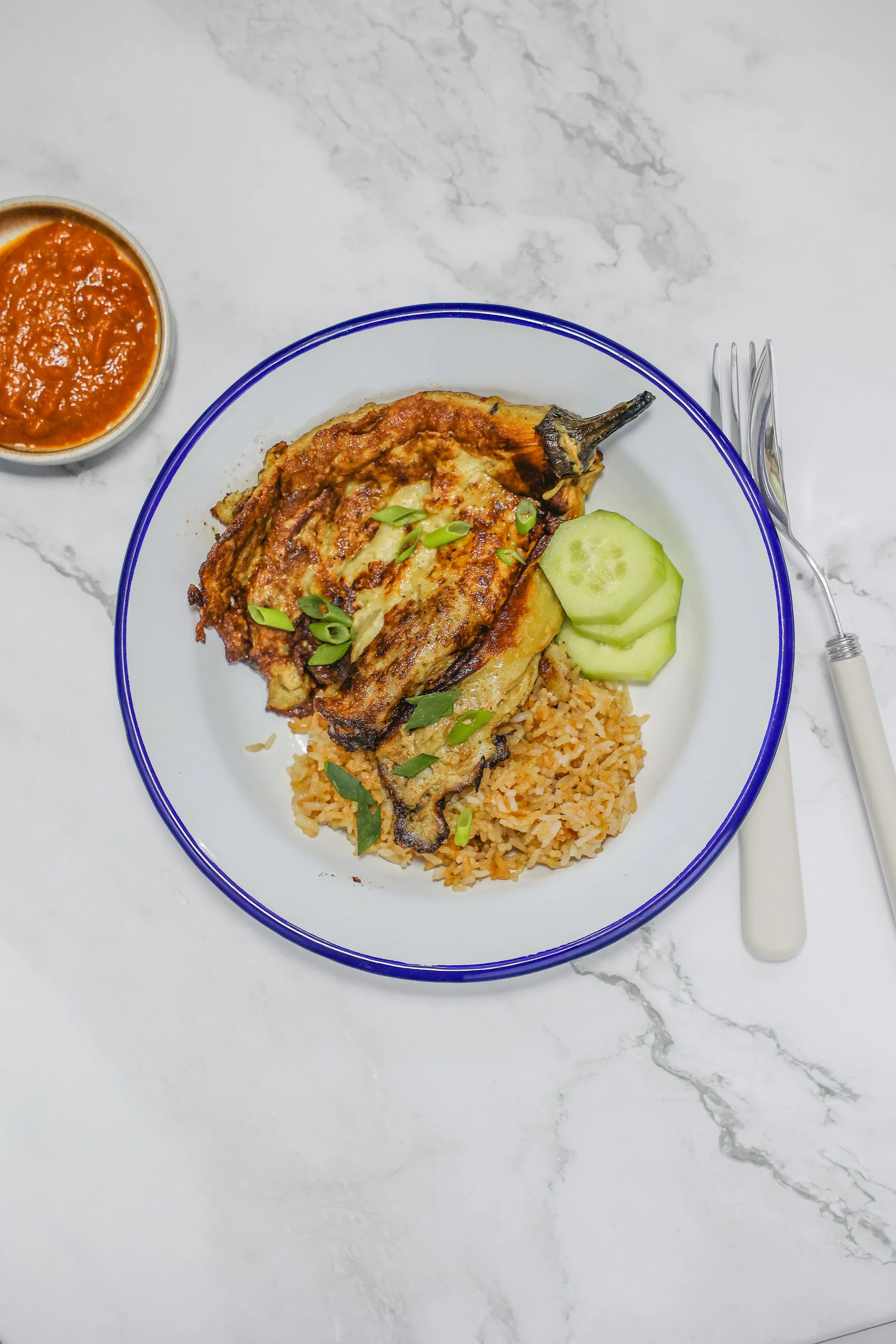 Rezept für Tortang Talong, philippinisches Auberginen-Omelett