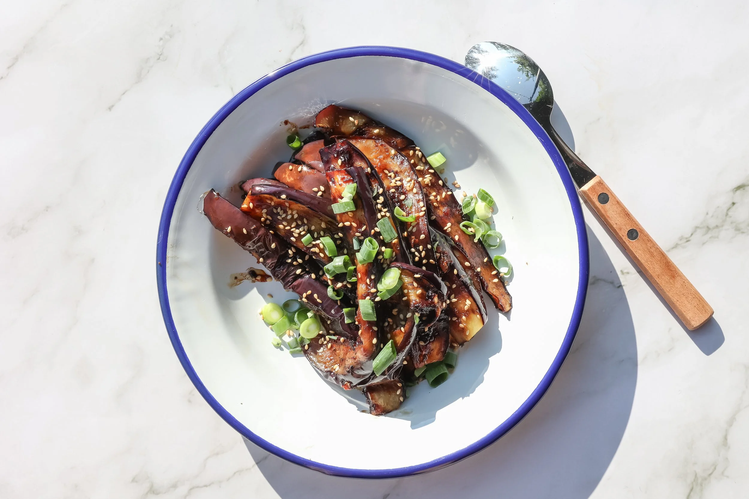 Rezept für Gegrillte Auberginen im Bulgogi-Style