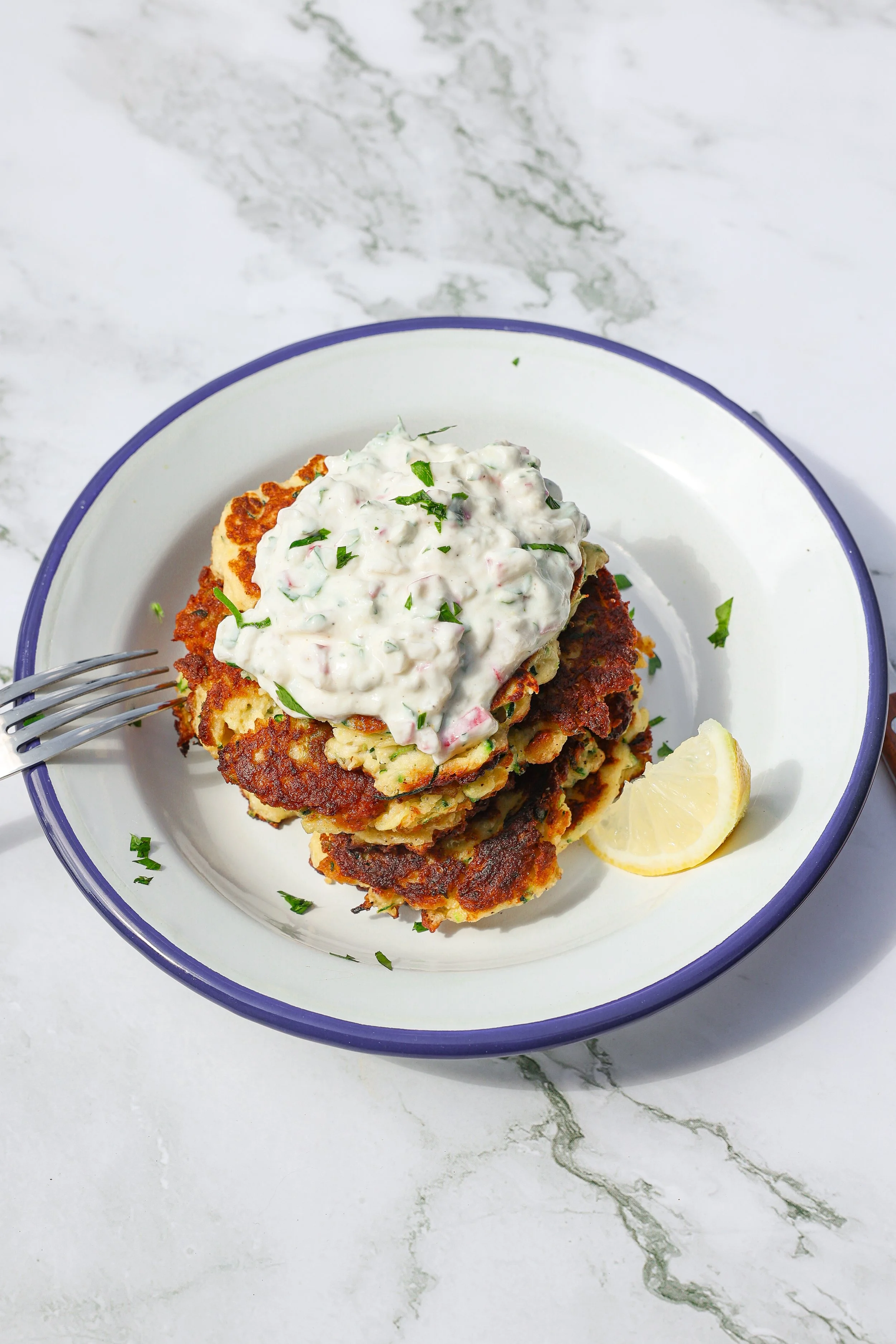 Rezept für Zucchini Ricotte Fritters