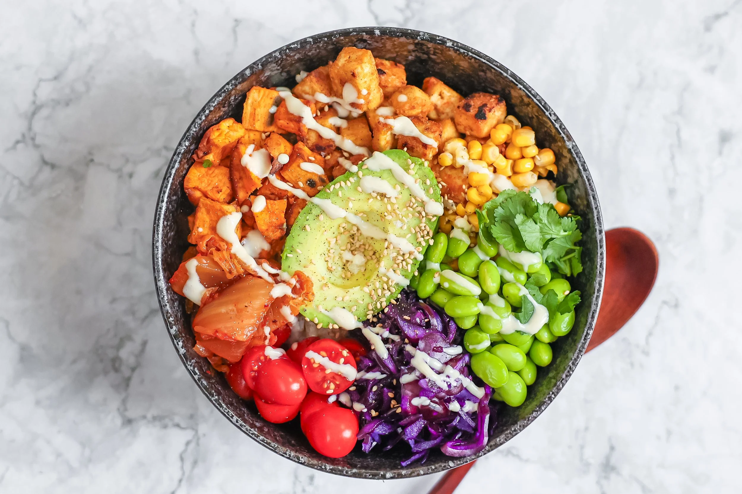 Rezept für eine einfache Rainbow Bowl