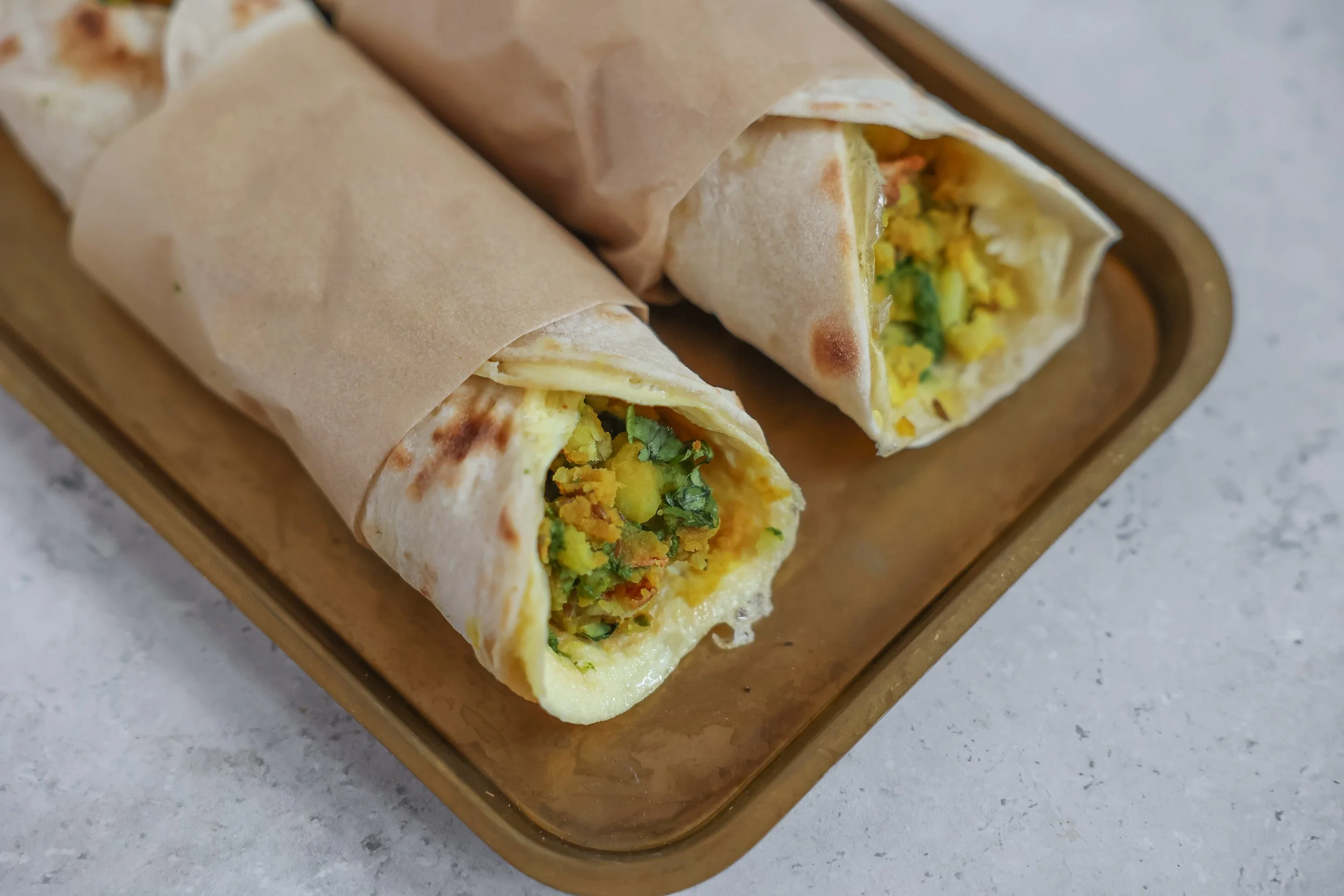 Rezept für indische Kati Rolls