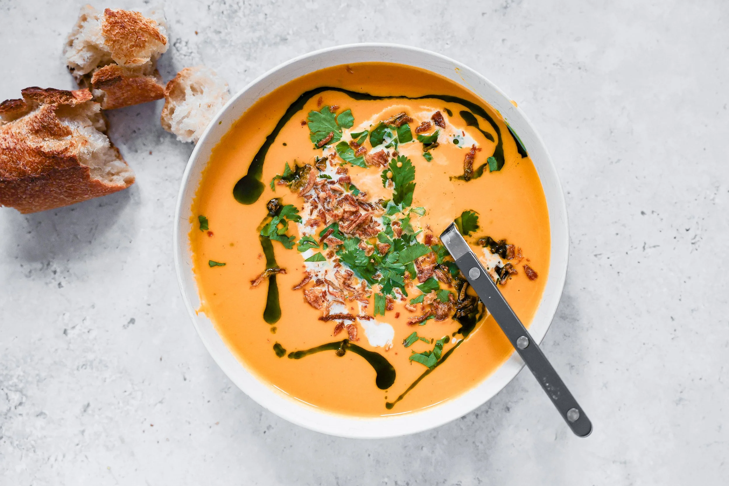 Rezept für geröstete Karottensuppe