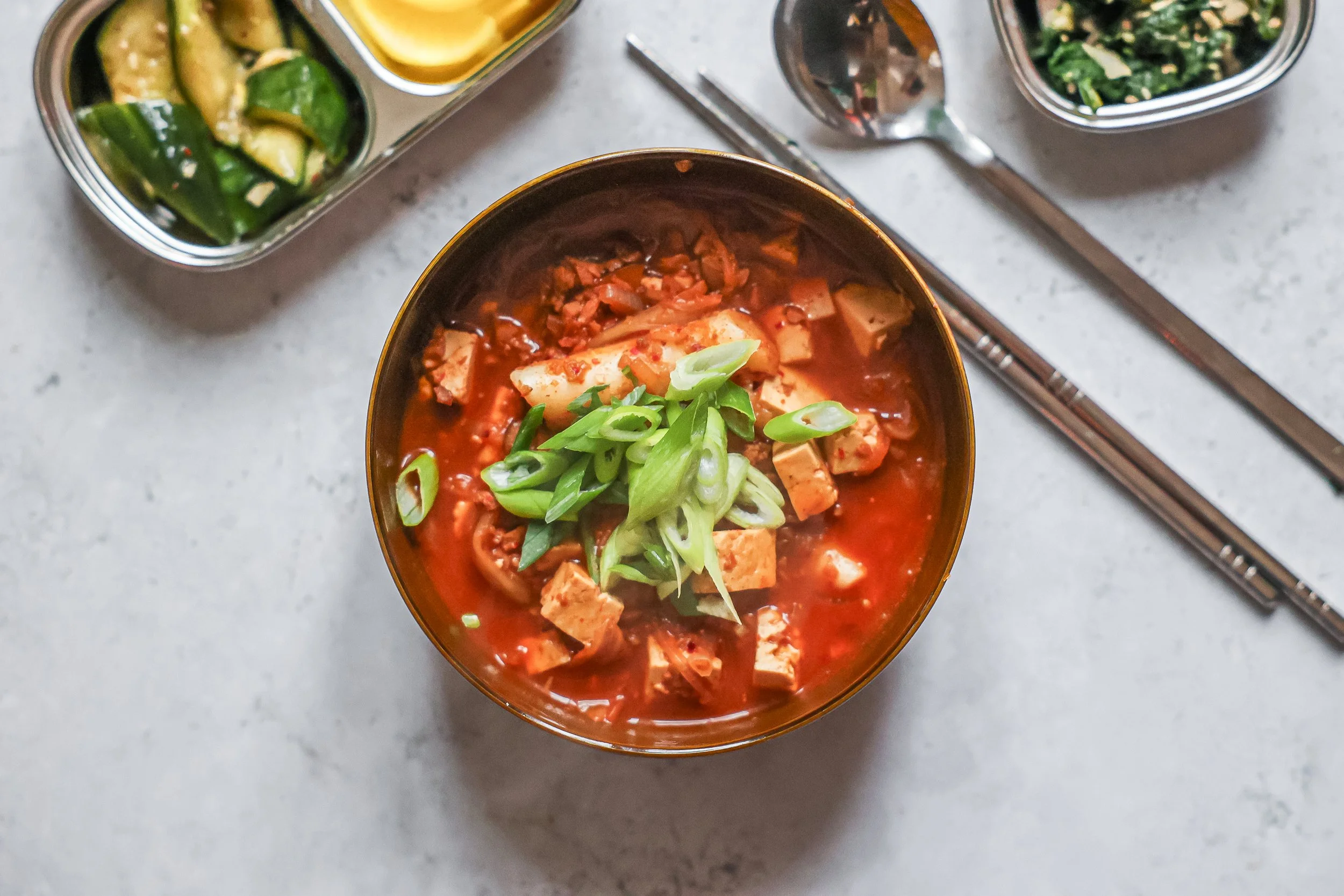 Rezept für Kimchi jjigae