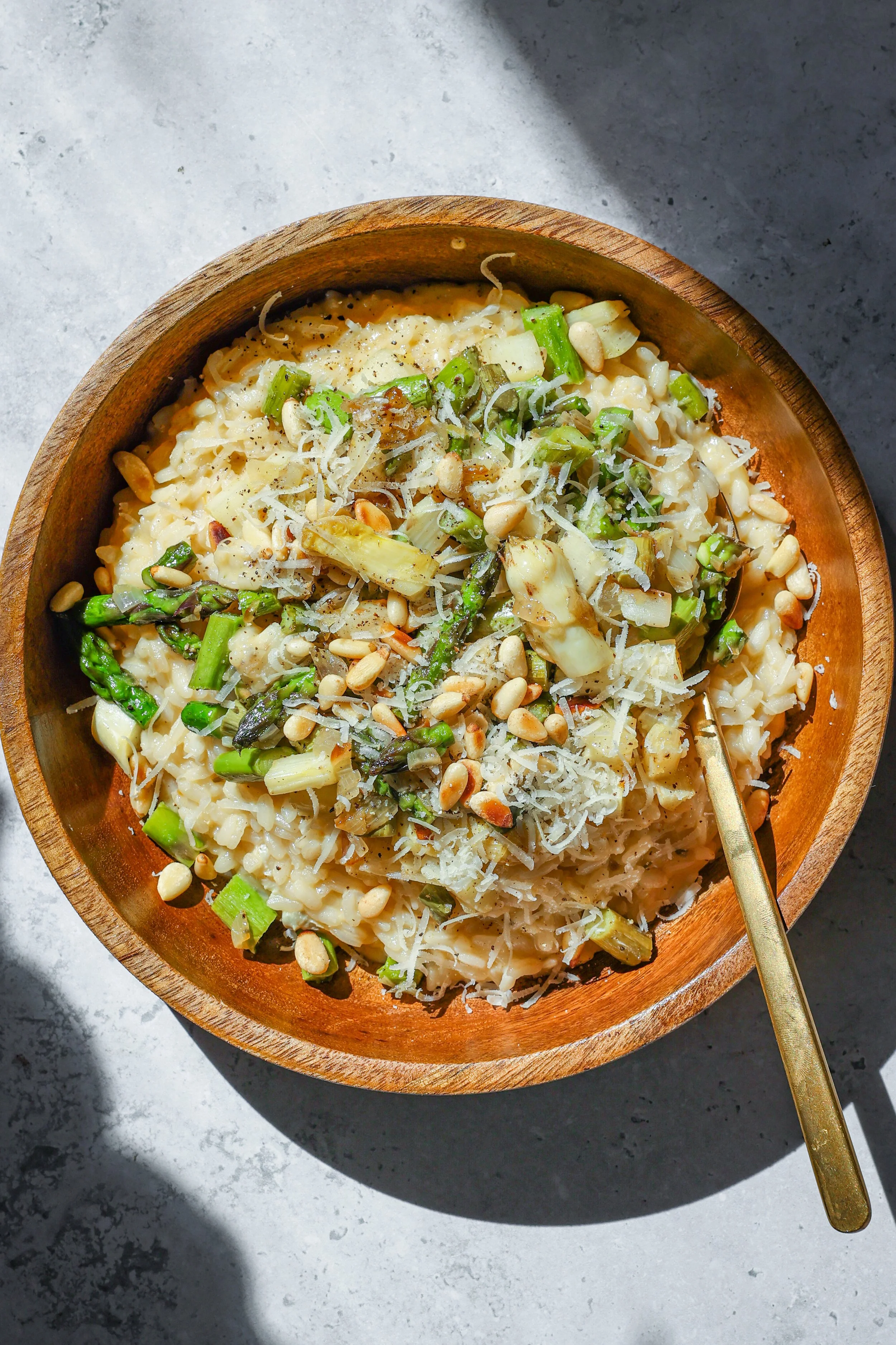 Spargel-Risotto mit Gorgonzola