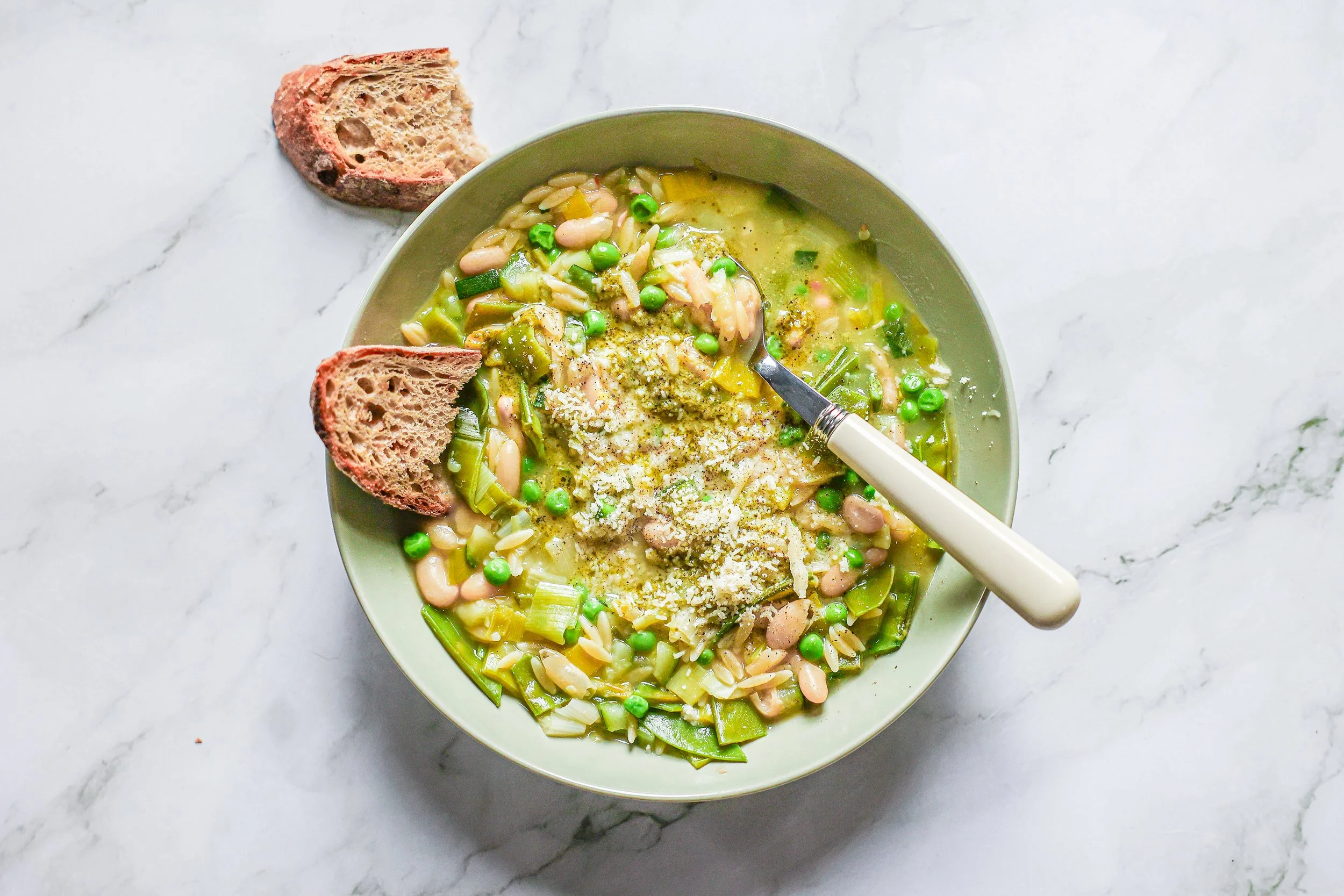 Rezept für Frühlingsminestrone