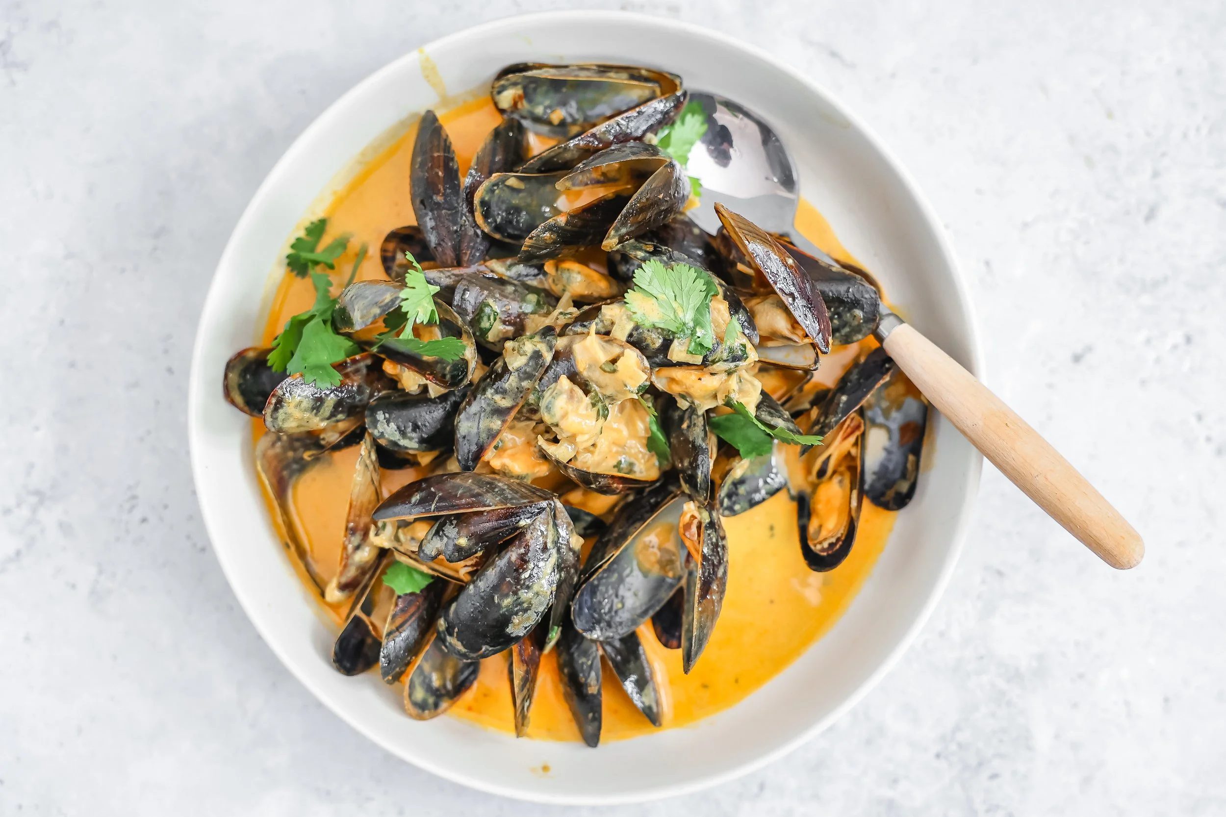 Rezept für Muscheln in Currysoße