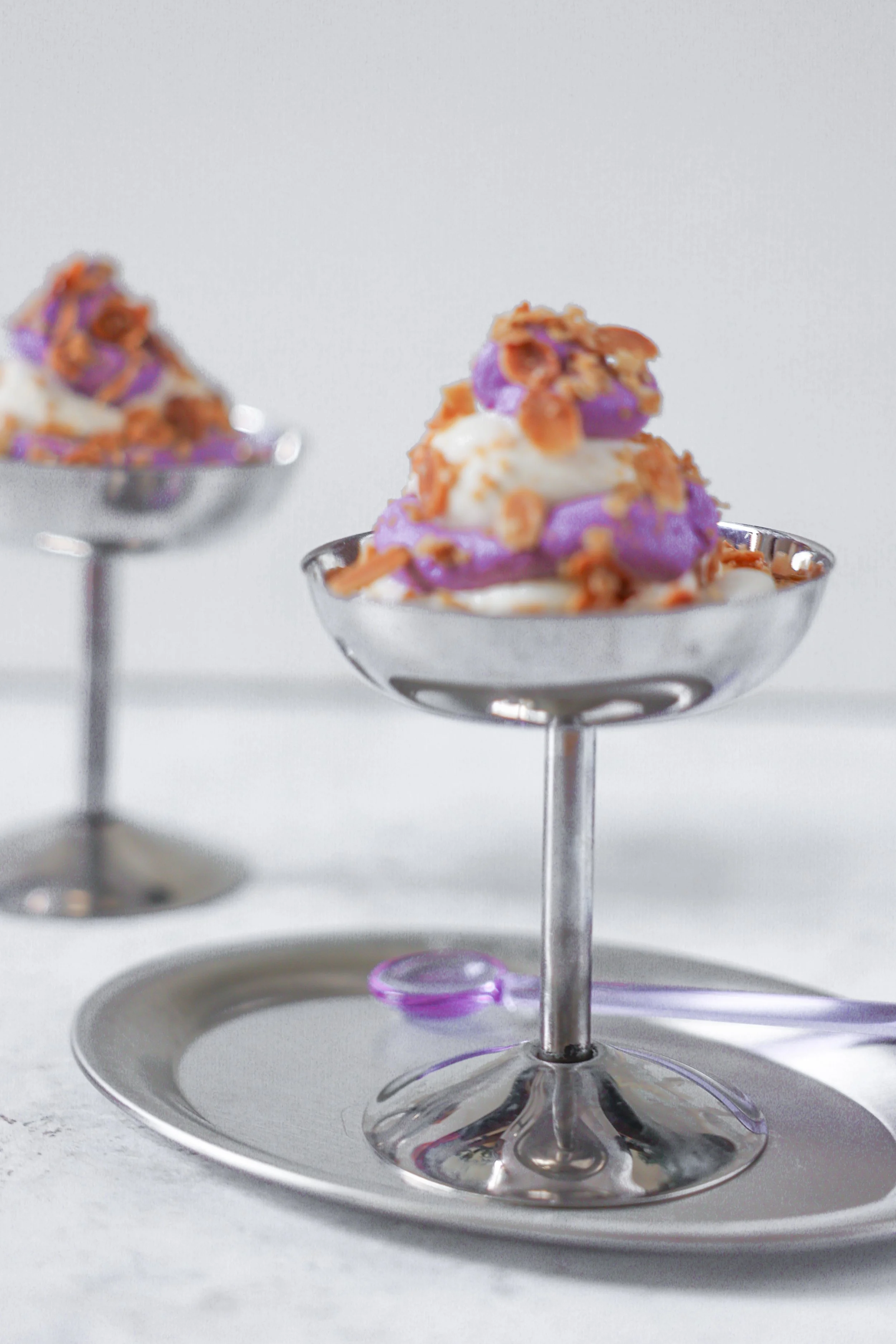 Rezept für Cheesecake-Ube-Creme