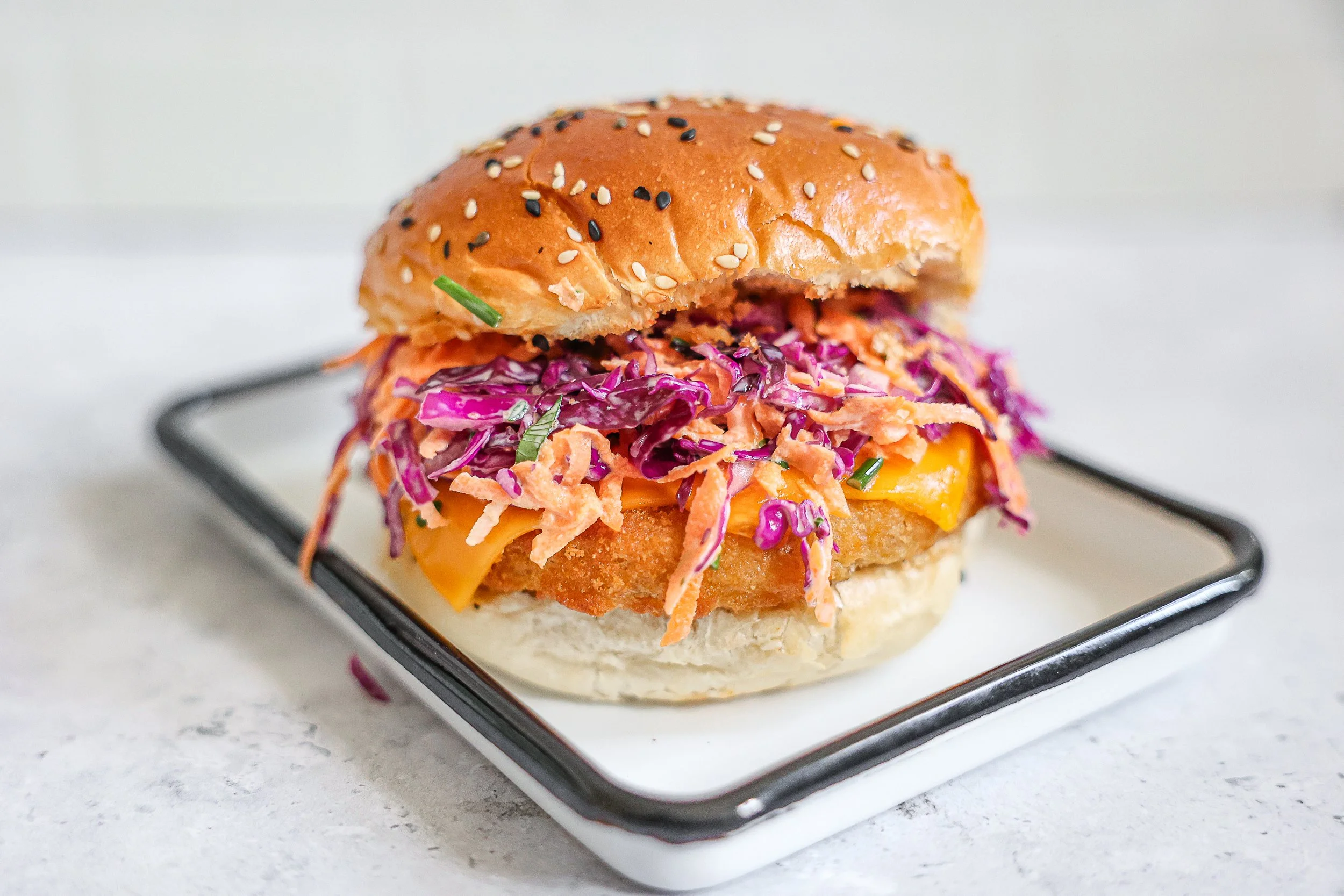 Rezept für vegan fried Chicken Burger