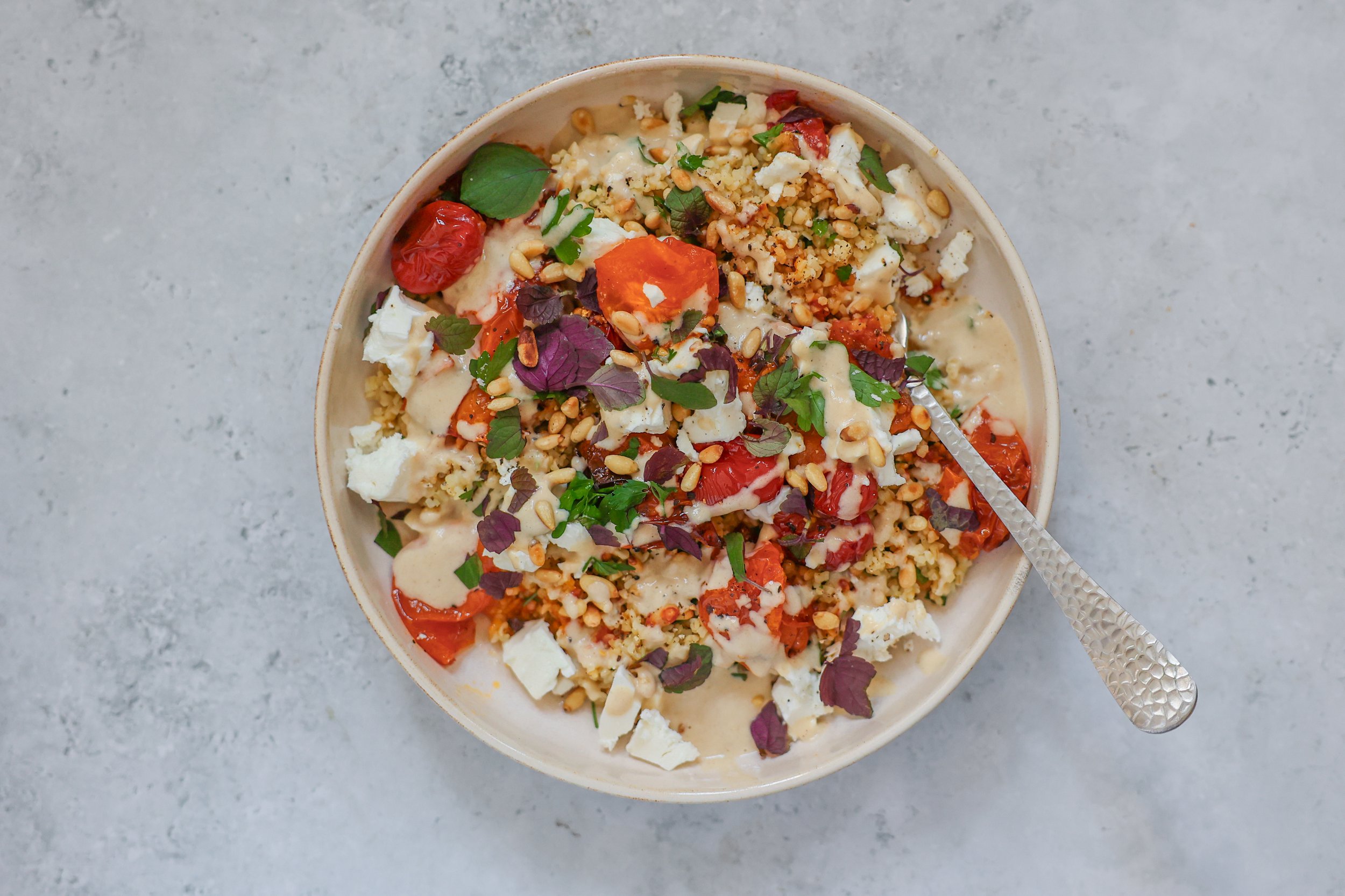 Rezept für Buchweizen-Tomaten-Feta Salat