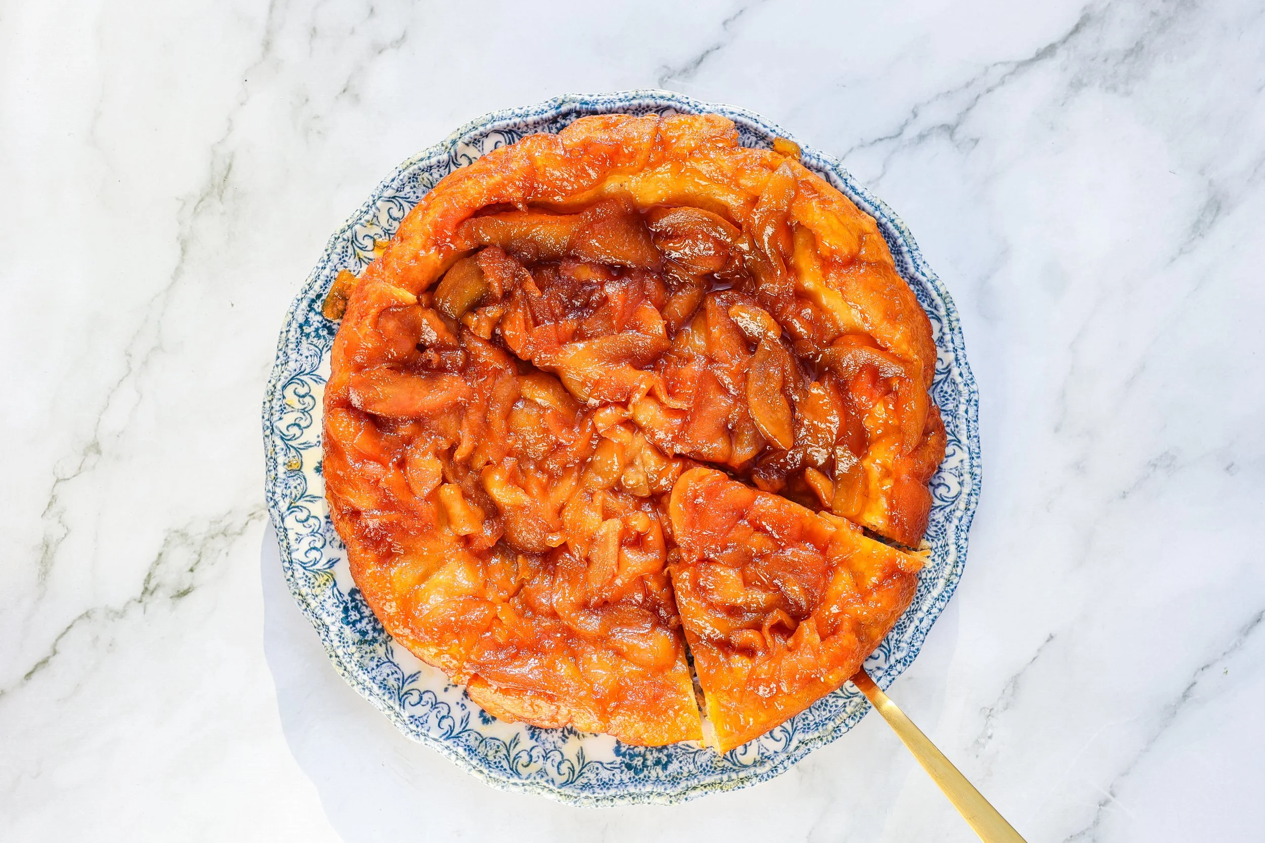 Rezept für karamellisierte Birnentarte