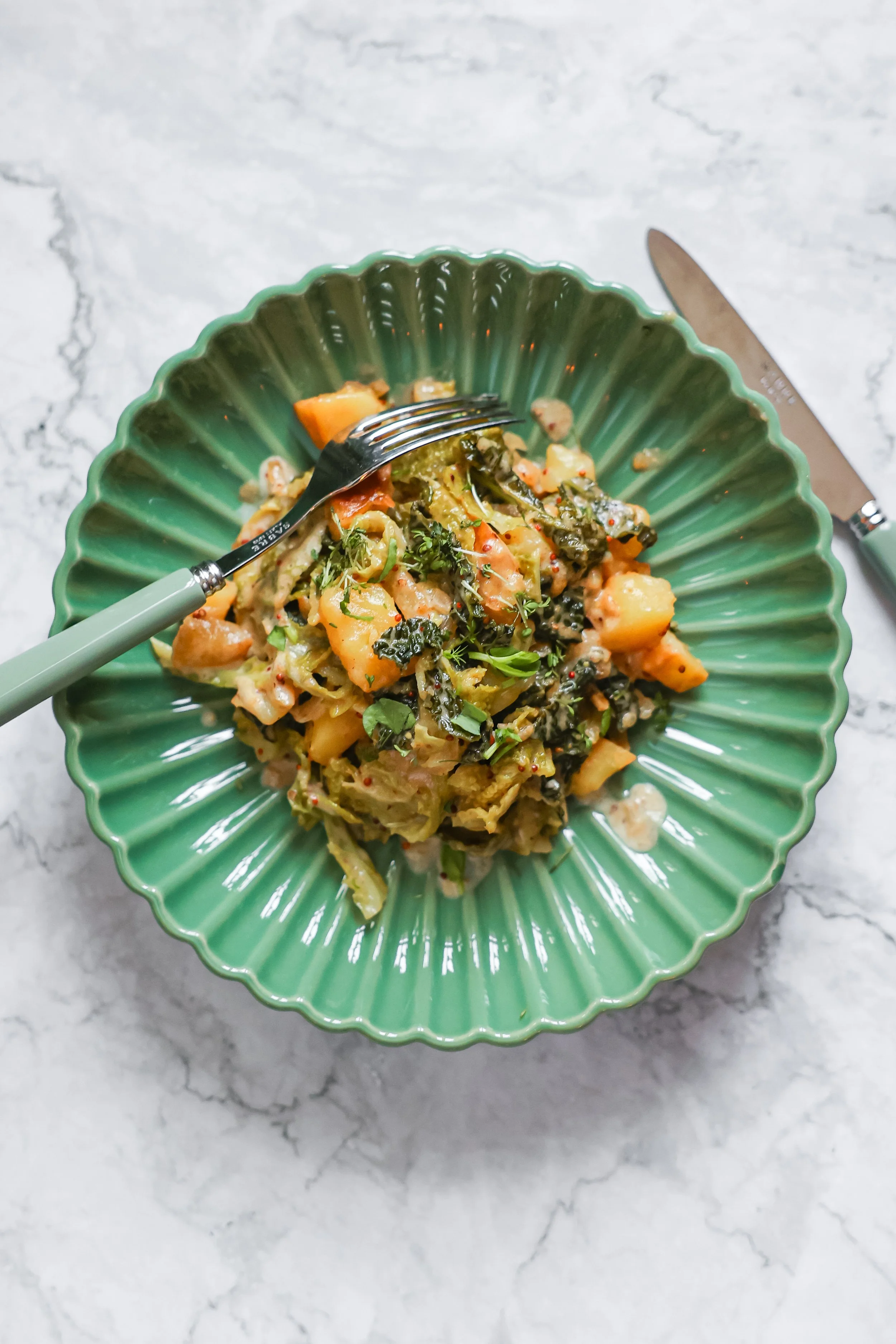 Rezept für Wirsing-Kartoffel-Pfanne