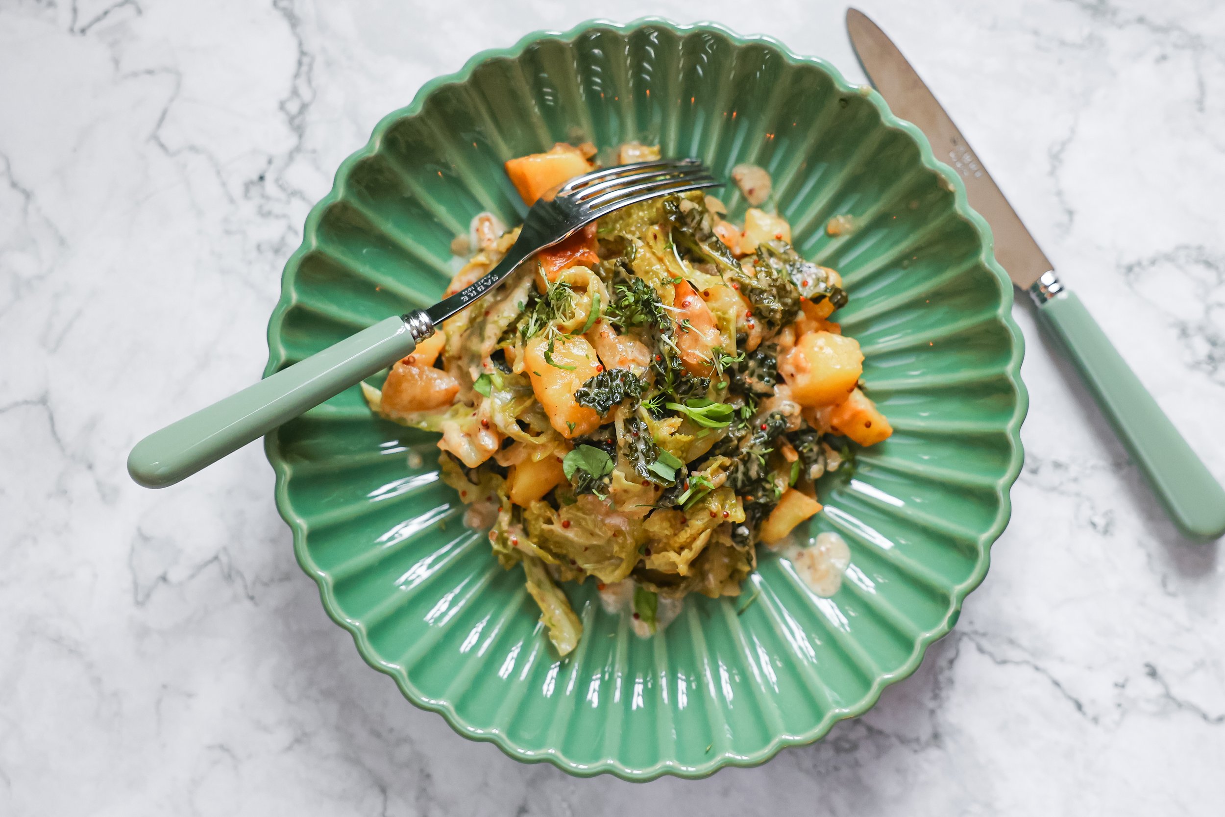 Rezept für Wirsing-Kartoffelpfanne