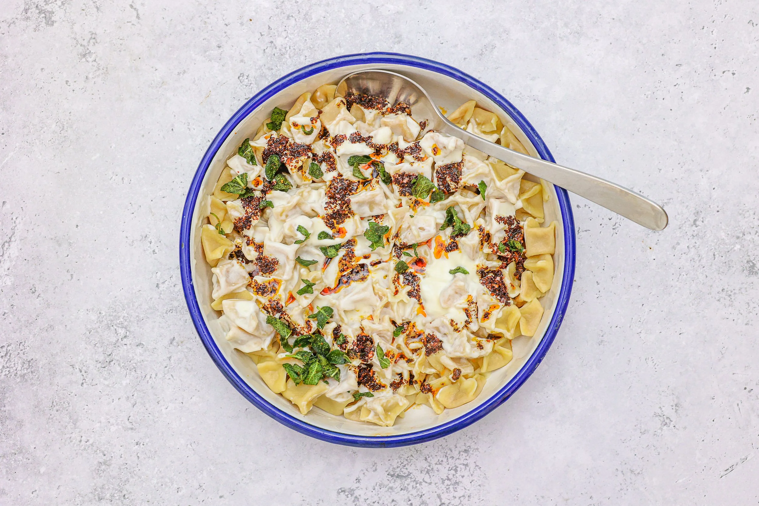 Rezept für Kürbis Manti
