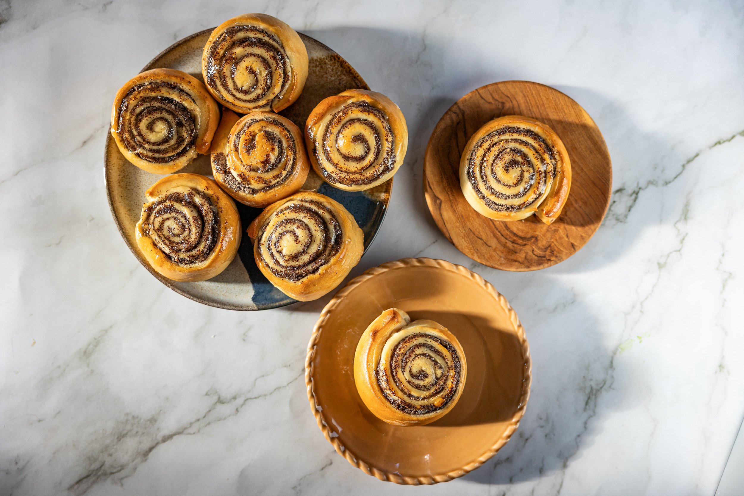 Rezept für Mohn Marzipan Schnecken