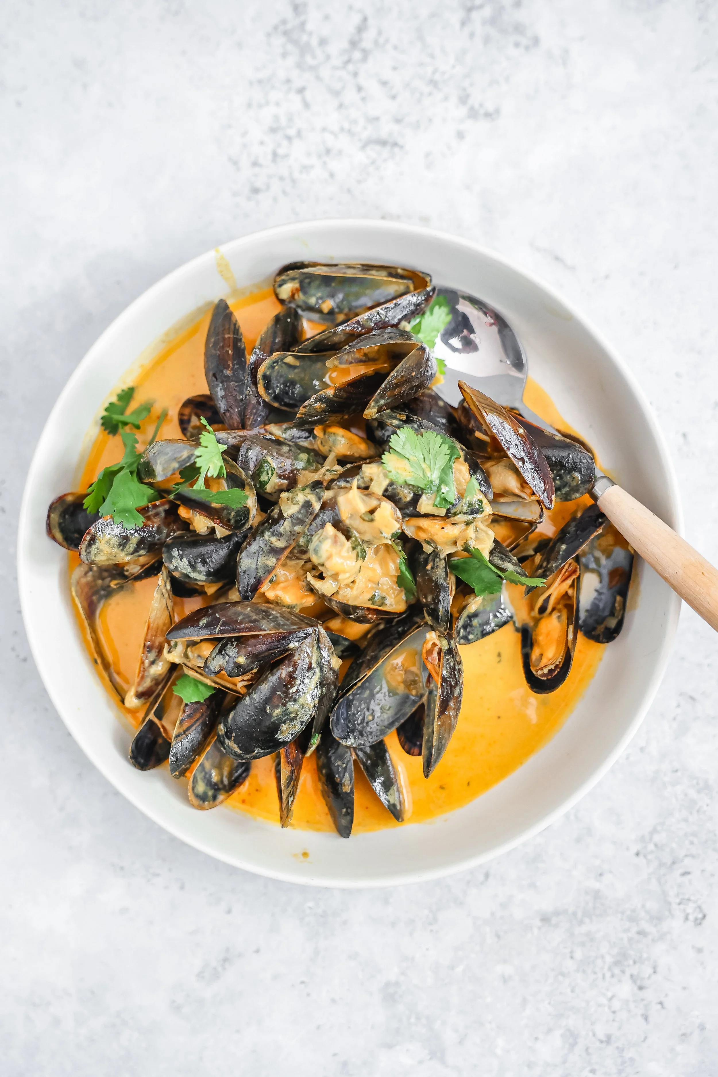 Cremige Currymuscheln