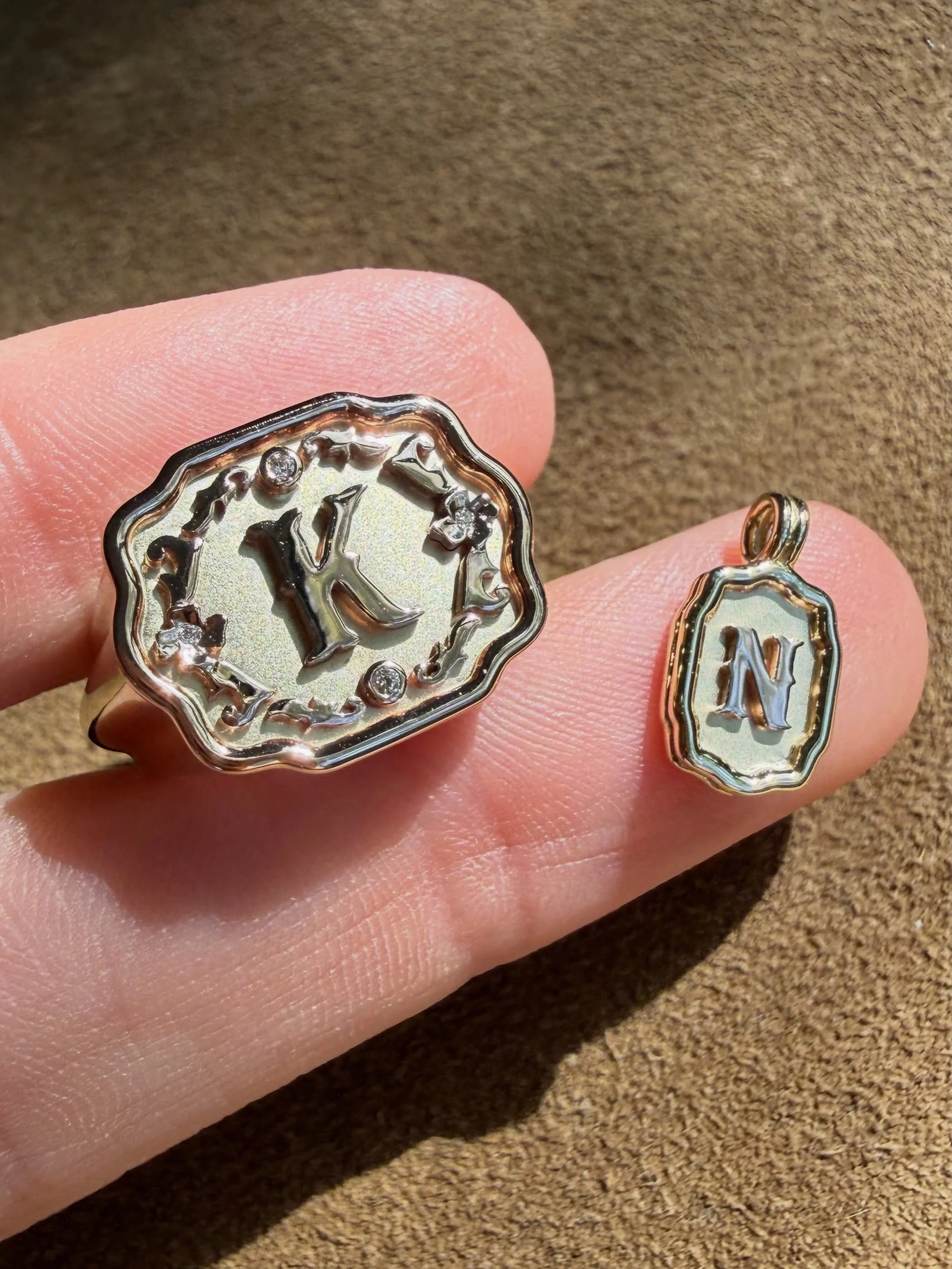 You know we love making our buckles with new lettersssss <3

**LAST CALL: Custom &amp; tailored First Rodeo orders (like a buckle ring or pendant 😉) must be placed by November 1st in order to guarantee holiday delivery. If you have any custom hol