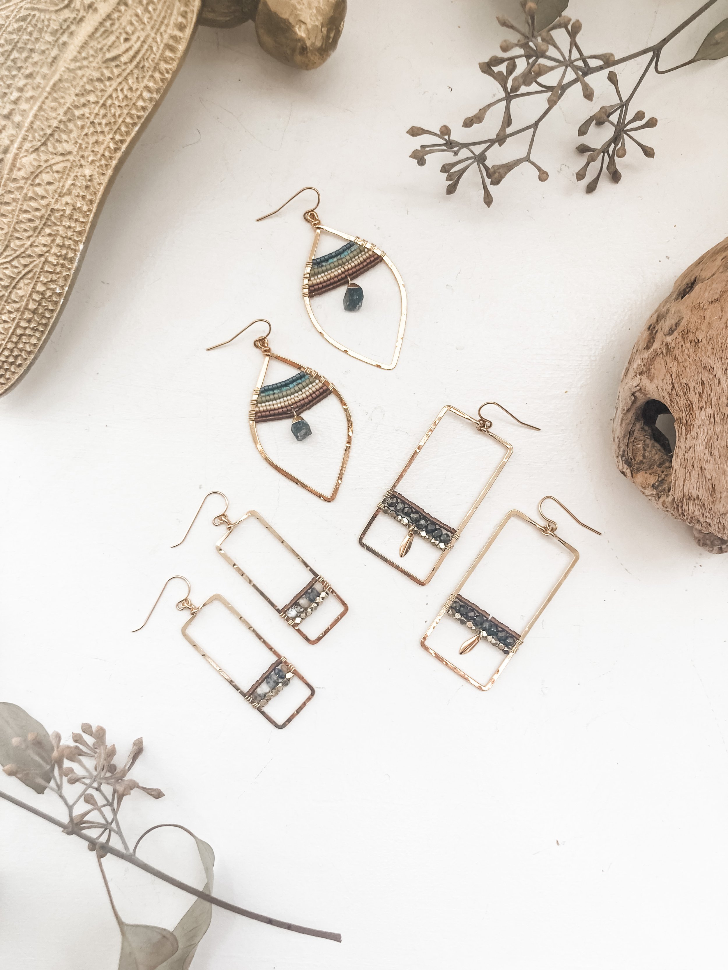 One of a Kind Chakra Talk Earrings