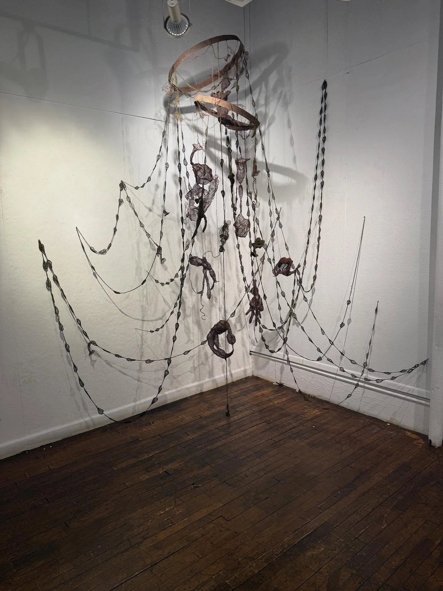 The WHOLE is greater than the sum of its parts. Cheers,hugs and lots of love to my collaborator, amazing artist and friend Brenda Howell @bdhowell45 🥰 Together we created
&ldquo;Hamartia&rdquo; an installation in response to Wendell Berry&rsquo;s po