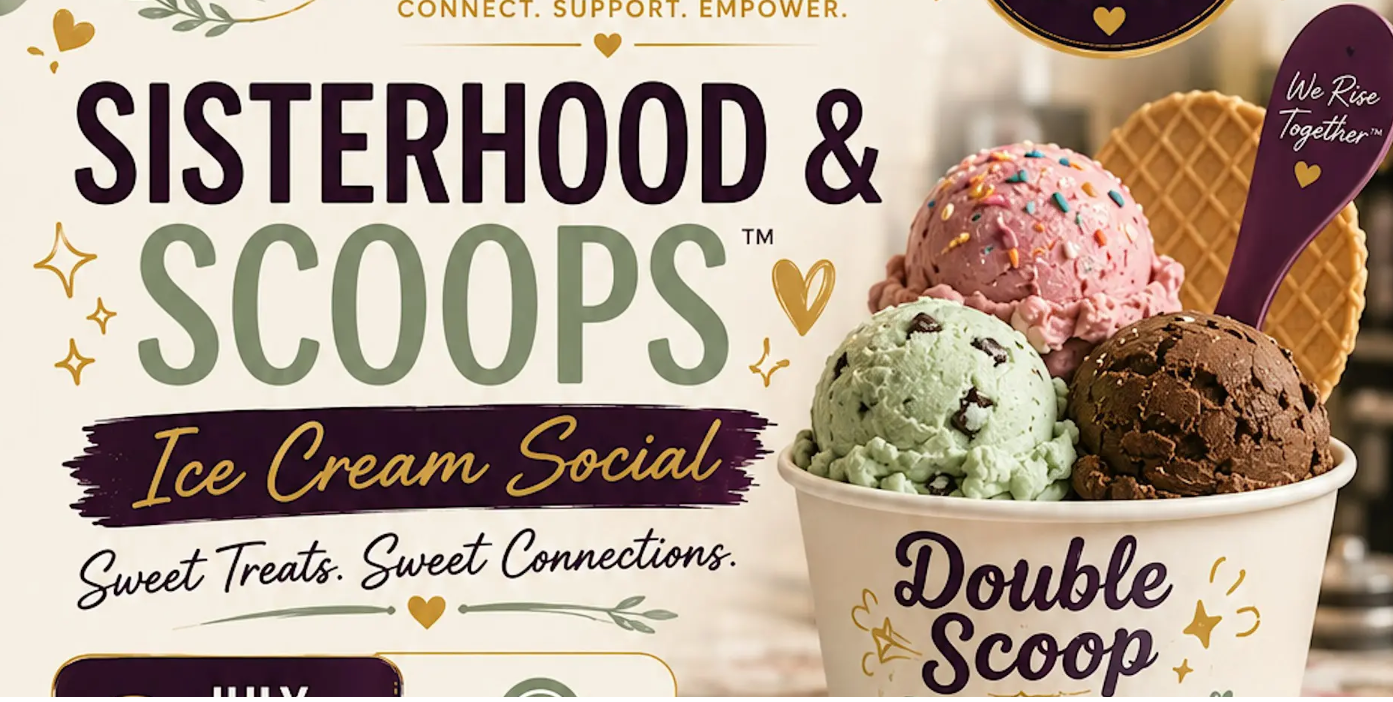 July 26, 2026
SISTERHOOD & SCOOPS

Join the Auesomely You Sisterhood™ Atlanta Chapter for SISTERHOOD & SCOOPS™, a fun-filled Ice Cream Social designed to bring autism moms, special needs moms, caregivers, and families together for an evening of conne