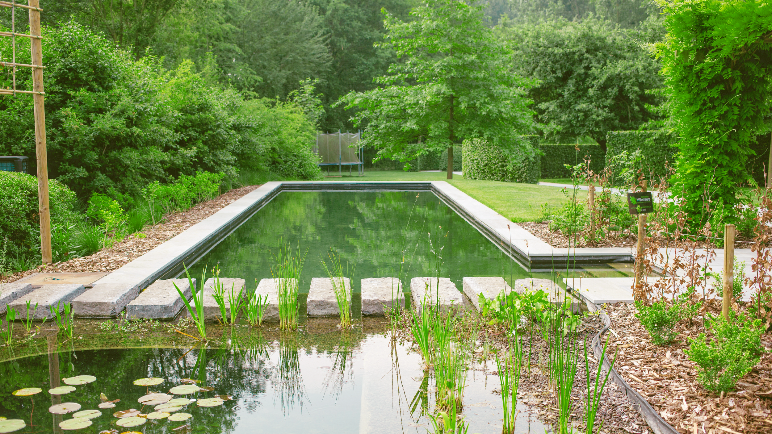 hap waterproof zwemvijver met filterzone epdm