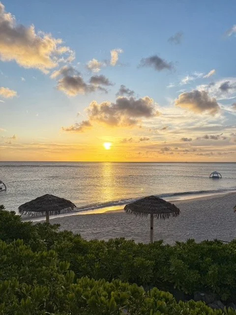 Sunset over the beach