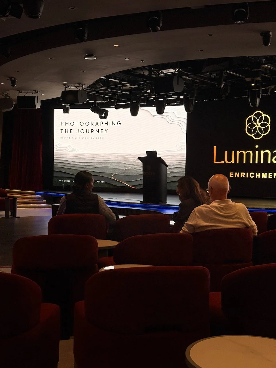  One of the lectures by guest speaker Huw James 