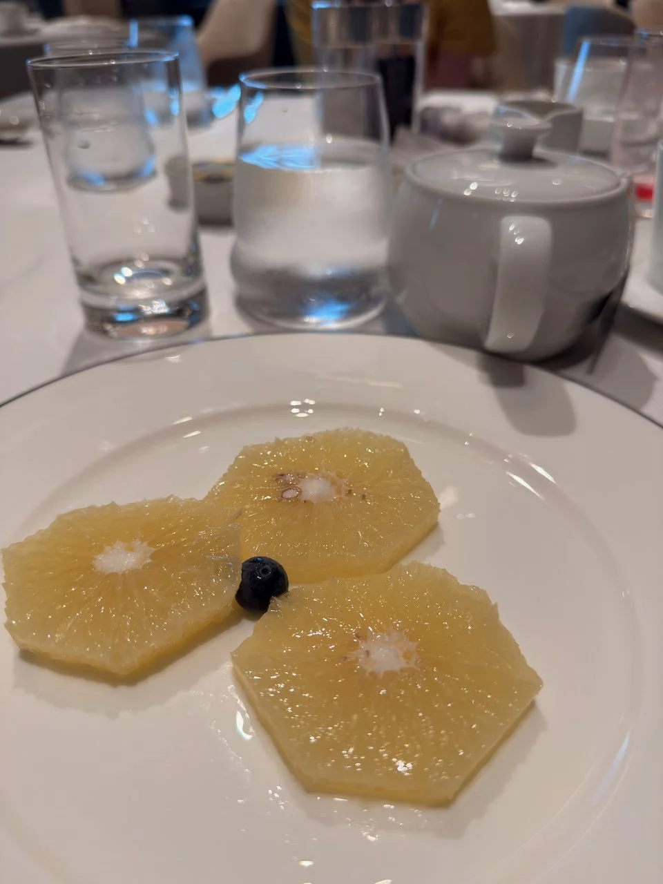  My breakfast grapefruit at Fil Rouge 