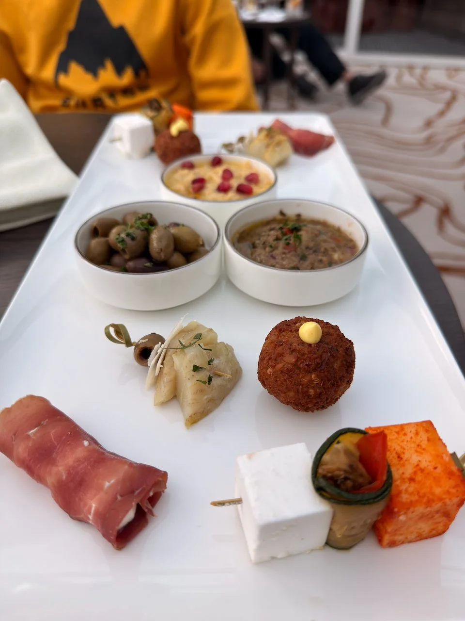  Mezze in one of the lounges 