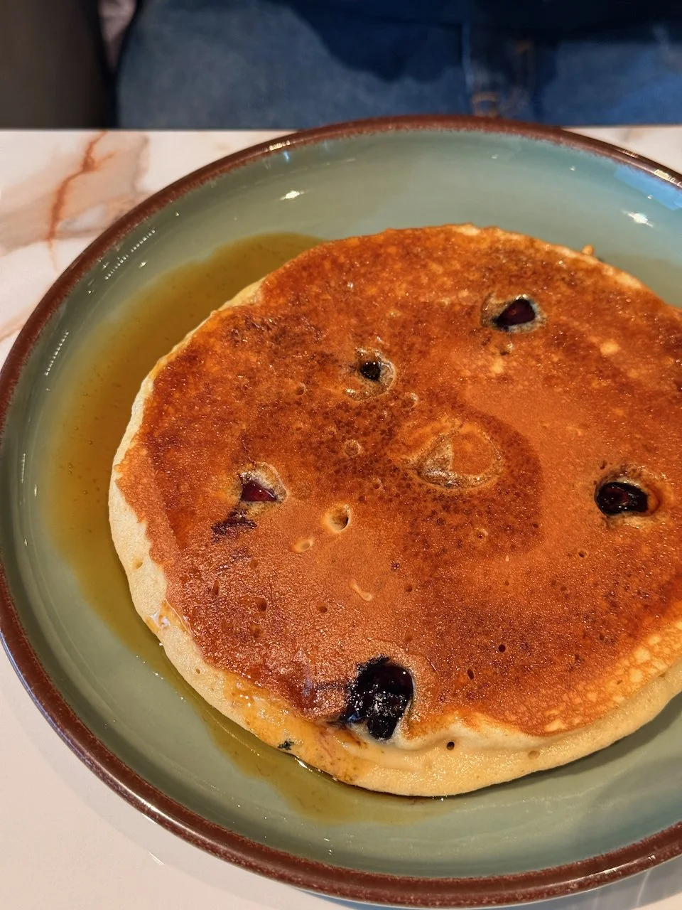  Blueberry pancakes were son #2’s top breakfast choice at Emporium Marketplace 