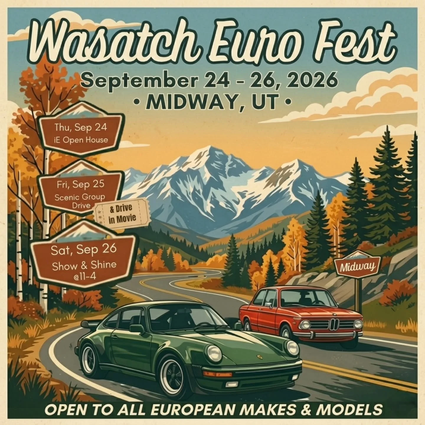 ​We are beyond hyped to be back for the third year in a row! Wasatch Euro Fest 2026 is officially on the calendar for Sep 26th, and we&rsquo;re leveling up the experience.

​This year, we&rsquo;re planning even more activities leading up to the main 