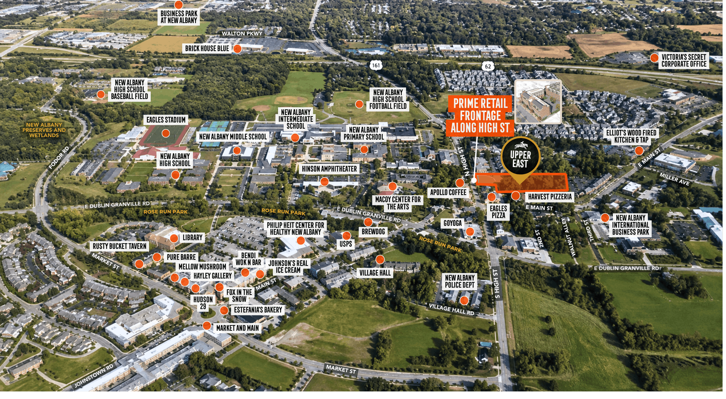 upper east new albany village center location