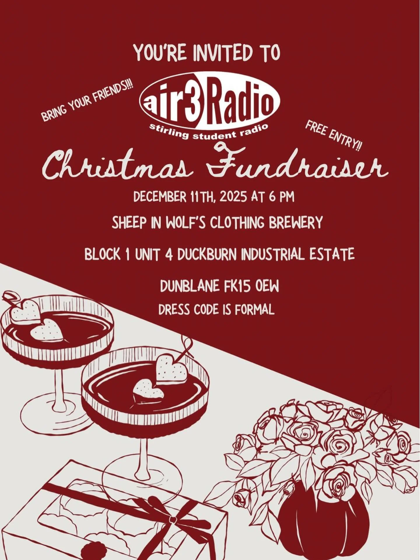 HO HO HO 🎅✨

We are hosting a Christmas fundraiser next Thursday at @siwcbrewery Dunblane!! 

It&rsquo;s free entry so come along and bring your friends 🫶🏻
TICKETS &mdash;> https://fatso.ma/2Vfs