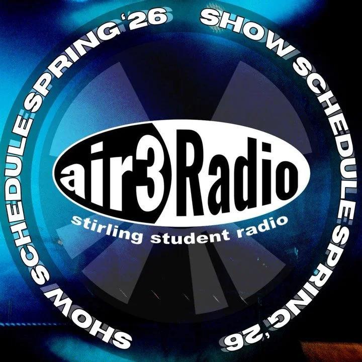 Our FINALISED show schedule for Spring semester 2026! Some great new shows on here, as well as some old favourites, be sure to check them out! 📻🎙️🎶

Listen live or listen back, link in bio!
#air3radio #studentradio #universityofstirling