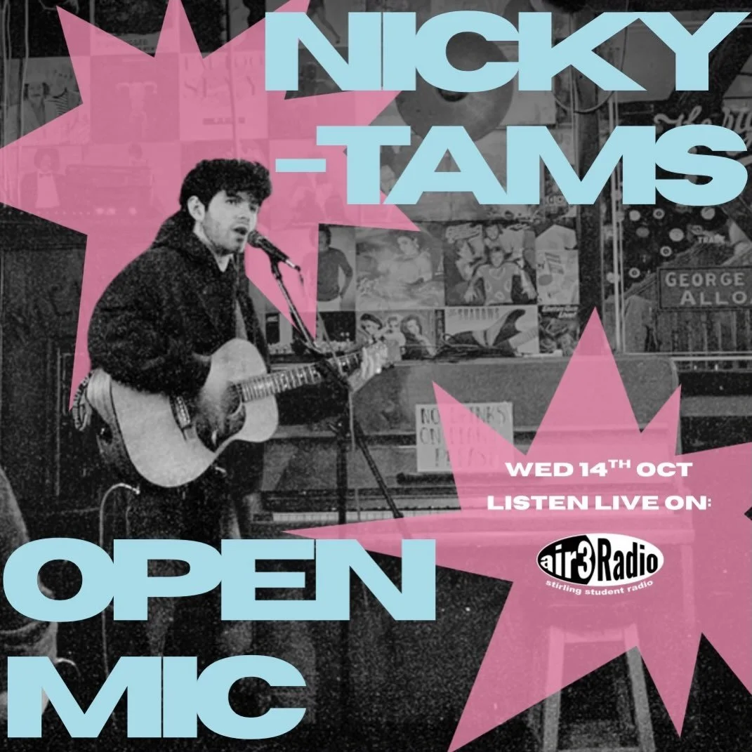 📣 Nicky-Tams open mic LIVE on Air3 Radio 📣 

THIS WEDNESDAY NIGHT! In a first for Air3 Radio, we are going to be broadcasting one of our favourite nights of the week&hellip; Nick-Tams&rsquo; open mic night! Join us from 8:30pm to hear some amazing 