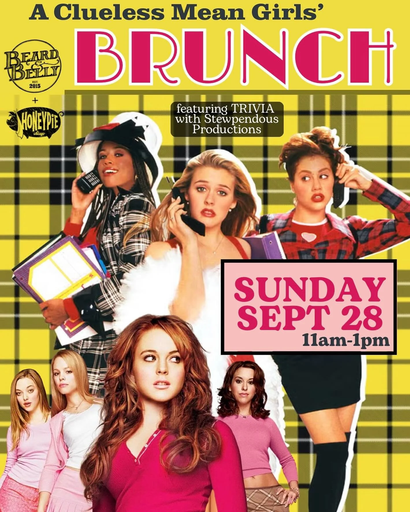 MARK YOUR CALENDARS

We know how much you loved our Golden Girls&rsquo; Brunch&hellip; so we&rsquo;re bringing @stewpendousproductions BACK FOR ANOTHER TRIVIA BRUNCH!!! 🍳

This time, CLUELESS &amp; MEAN GIRLS 🎀

Dress up as your fav character (or a