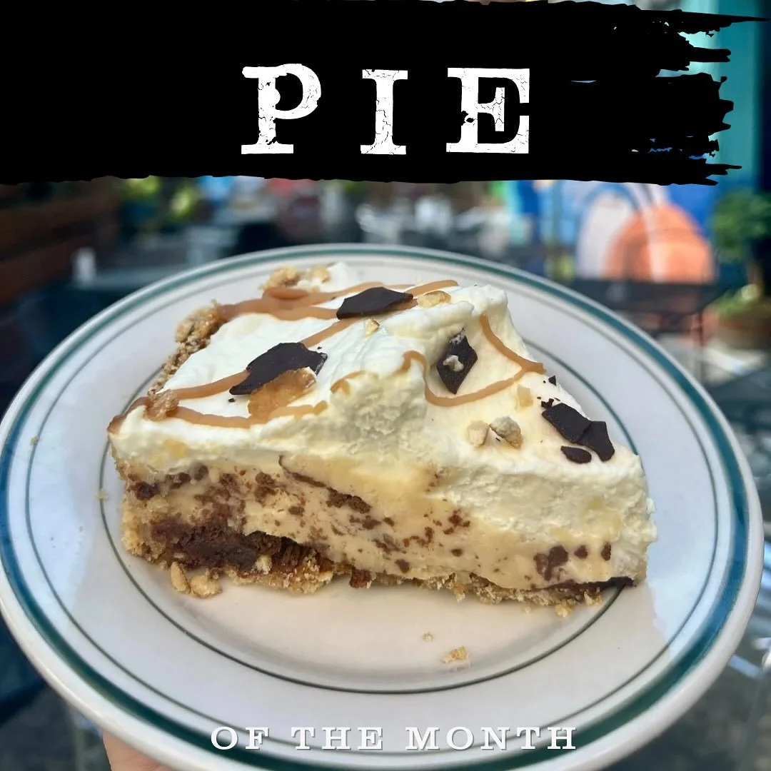 PIE

No need to trick or treat when you can get all your favorite candy flavors all in one place: our pie of the month!
 
CHOCOLATE CARAMEL PRETZEL
🥨 Pretzel Crumb Crust
🍫 Baked Chocolate Fudge base
🍮 Top layer of house-made Salted Caramel Custard