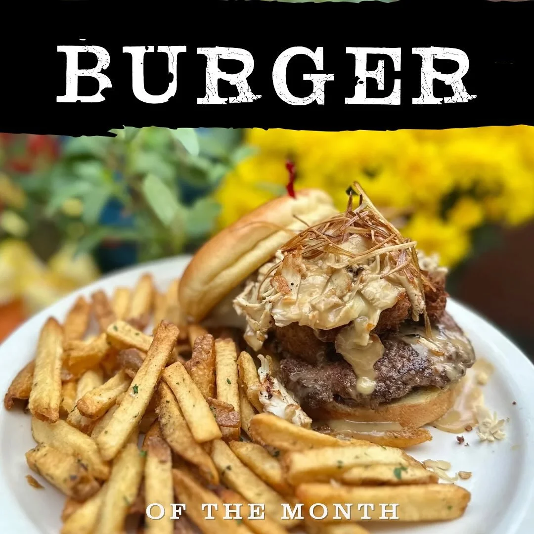 BURGER

She&rsquo;s back: Thanksgiving on a bun. Don&rsquo;t let it scare you&hellip; 

THE POULTRYGEIST 👻
🍔 Our beef blend patty
🦃 Roasted carved turkey
🥮 Fried stuffing patty
🪼 Cranberry jelly
🫖 House gravy
🥕 Fried parsnips

This big n beefy