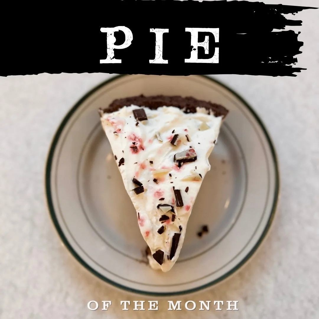 PIE

Feeling festive with a nice &amp; classic&hellip;

PEPPERMINT CHOCOLATE
🍫 Rich, chocolate shortbread crust
🍵 Peppermint chocolate custard
🍦 Topped with freshly whipped cream and peppermint bark (a layer of dark chocolate, a layer of peppermin