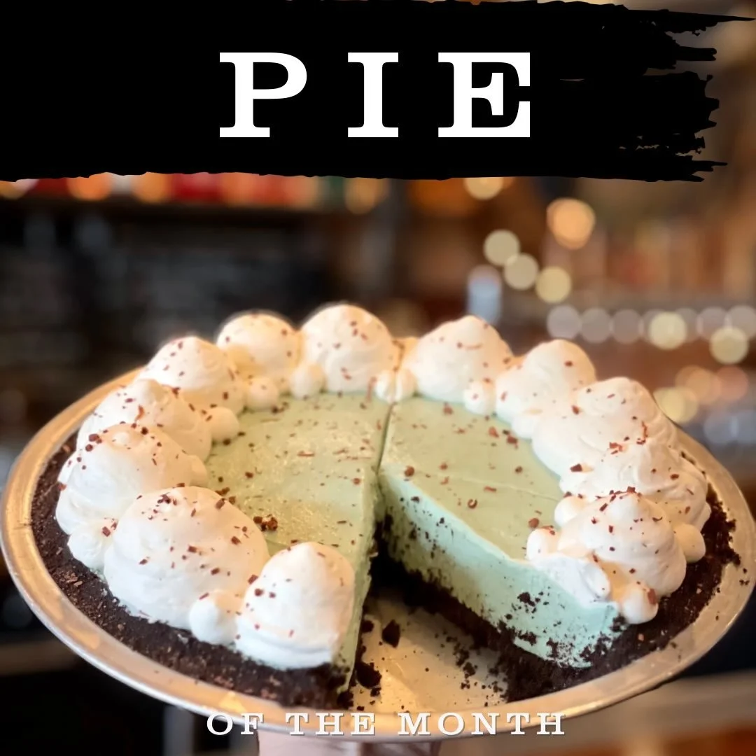 PIE

GRASSHOPPER 🦗

There&rsquo;s luck in this here pie &amp; it&rsquo;s for you. 🍀

🍵Whipped Peppermint Cream Cheese filling 
Oreo Crumb Crust, Topped with Whipped Cream &amp; Chocolate Shavings 🍫

It may bring you luck &amp; happiness 🍀☘️🌱