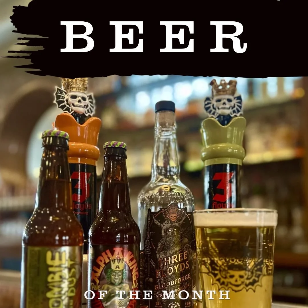 BEER

@3floydsbrewing is our brewery of March. 🍀🍻

🐮 APOCOLYPSE COW - DIPA
👑 ALPHA KING - APA
🧟 ZOMBIE DUST - Pale Ale
🩸 BLOODFORGE - Straight Bourbon Whiskey

&amp; stay tuned to WIN TWO TICKETS TO DARK LORD DAY at our March Metal night 🎟️ ye