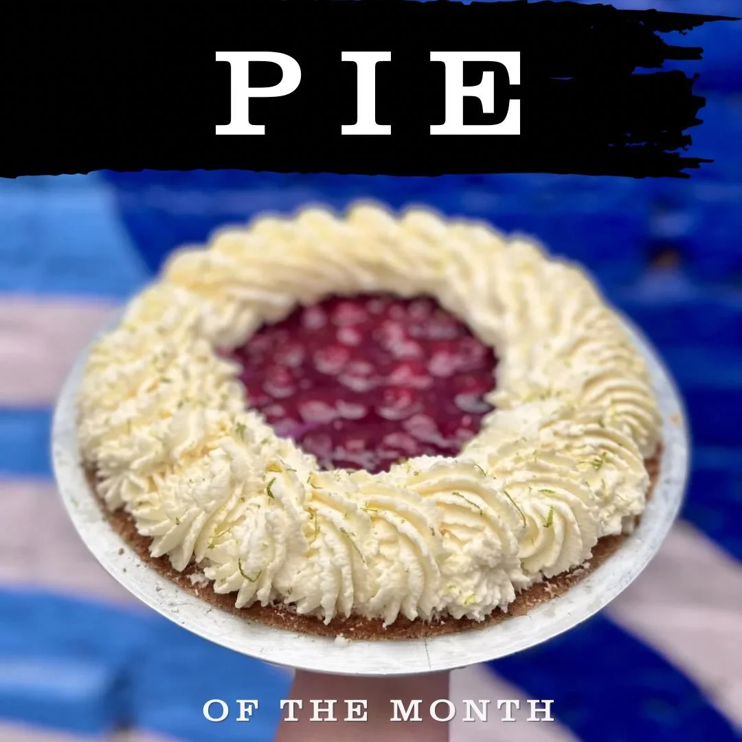 Pie

The ultimate summer sipping combo makes its way into a pie&hellip; 

CHERRY LIMEADE 🌸🍒🍋&zwj;🟩
🥠 Graham Cracker Cookie Crust 
🍋&zwj;🟩 Baked Key Lime base
🍒 Cherry Lime Jam top
🍦 Decorated with a piped ring of freshly whipped cream &amp; 