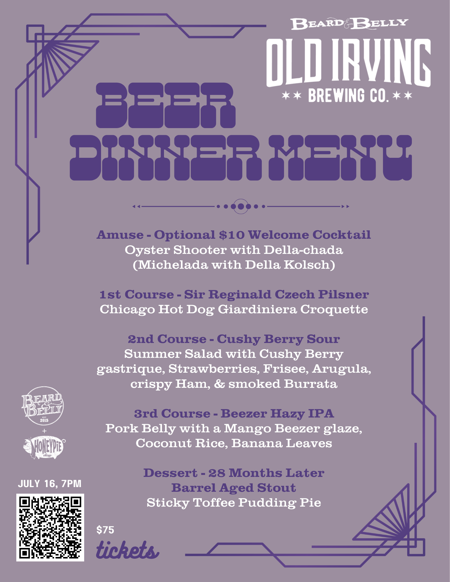 Old Irving Brewing Beer Dinner