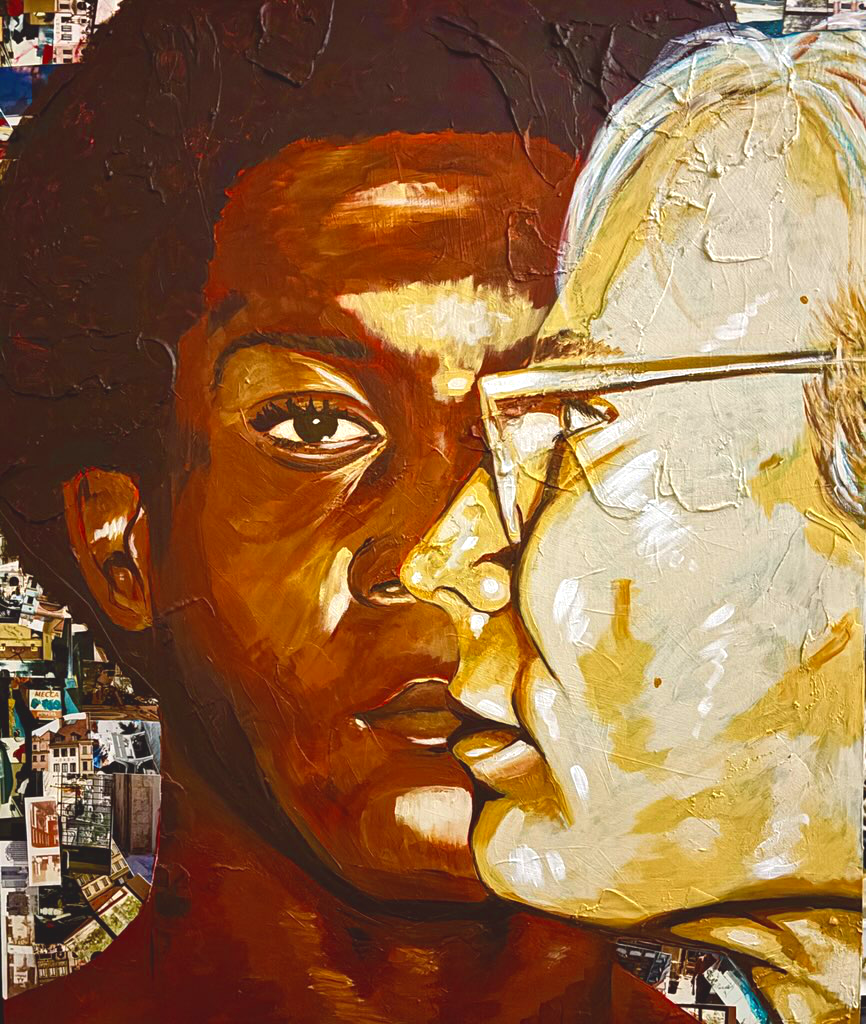 15 Minutes, 2025 - 
Mixed Media on Wood Panel - 
 20 x 24 inches