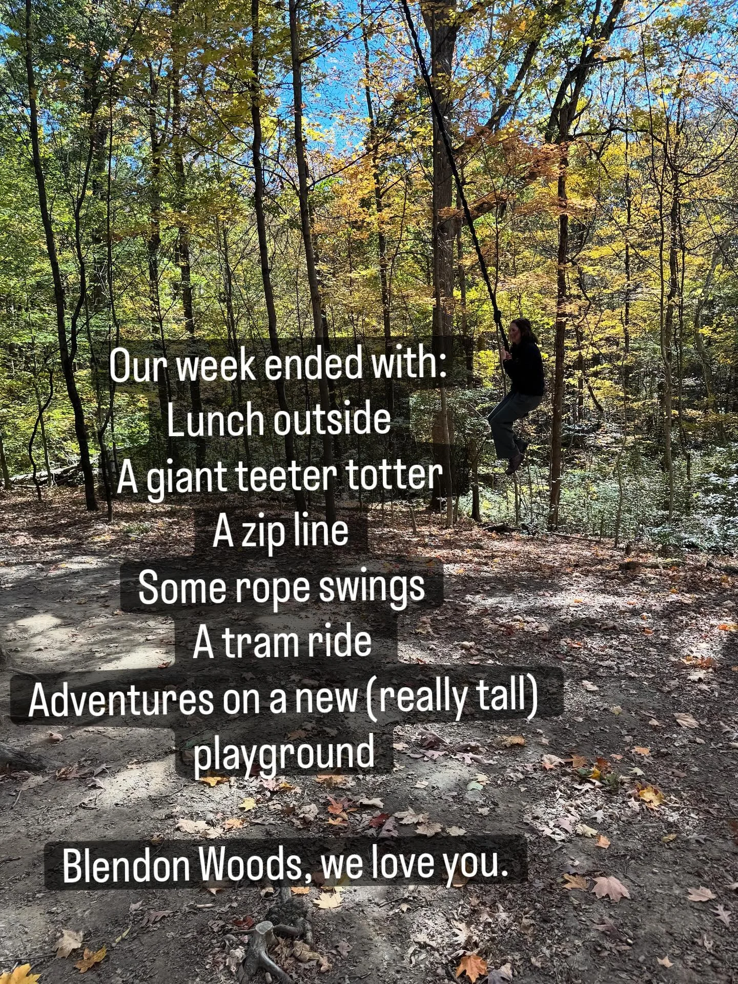 Yes, that&rsquo;s me. Because I love a good rope swing as much as the kids. This week we learned to read, read novels, did math, launched writers workshop, studied animal tracks, and &ldquo;traveled&rdquo; to Egypt to start our Ancient Egypt unit. We