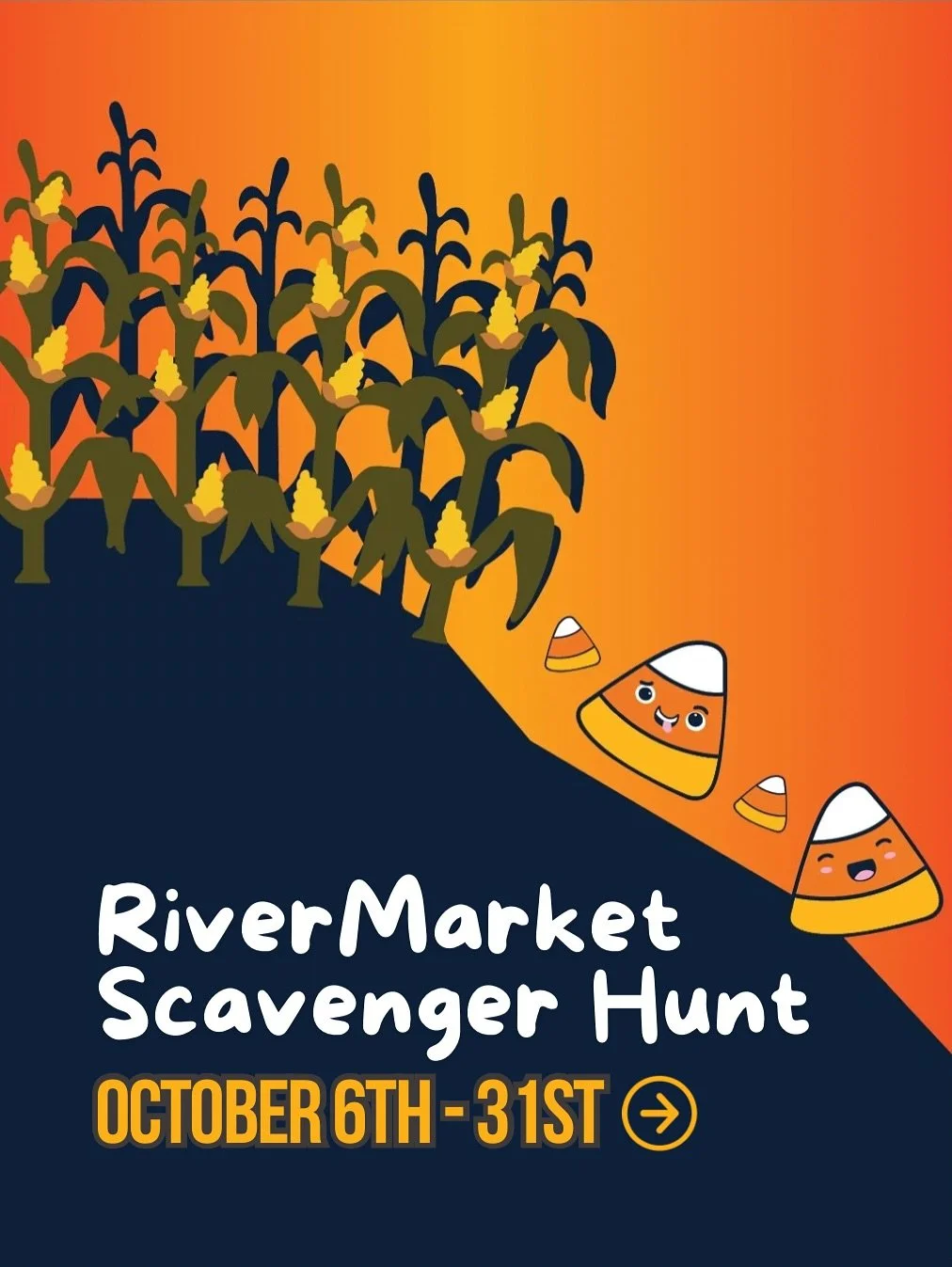 Hey Spooky Friends, guess what?

The 2nd Annual River Market Scavenger Hunt is back this Halloween season! 🎃🍬

🗓️From Oct 6 &ndash; 31 | 🕚 11 am- 5 pm

📍River Market (810 Quayside Dr)

Here&rsquo;s how it works:
 👻 Pick up your passport at one 