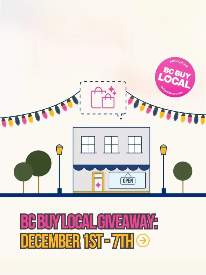 ✨BC Buy Local Week&mdash;Giveaway!✨

Did you know small businesses generate 4.6x more local benefits compared to multinationals? And that you can help keep them around by spending $50 monthly at your favourite store? 

To celebrate this BC Buy Local 