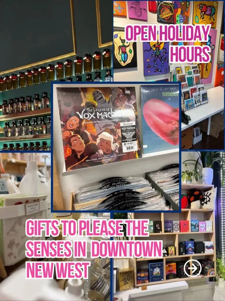 Looking for unique gifts this season? 🎁✨ 

Swipe through a holiday treasure trove of gift ideas right here in Downtown New West and good news: every shop is open holiday hours, making it even easier to grab something thoughtful for everyone on your 