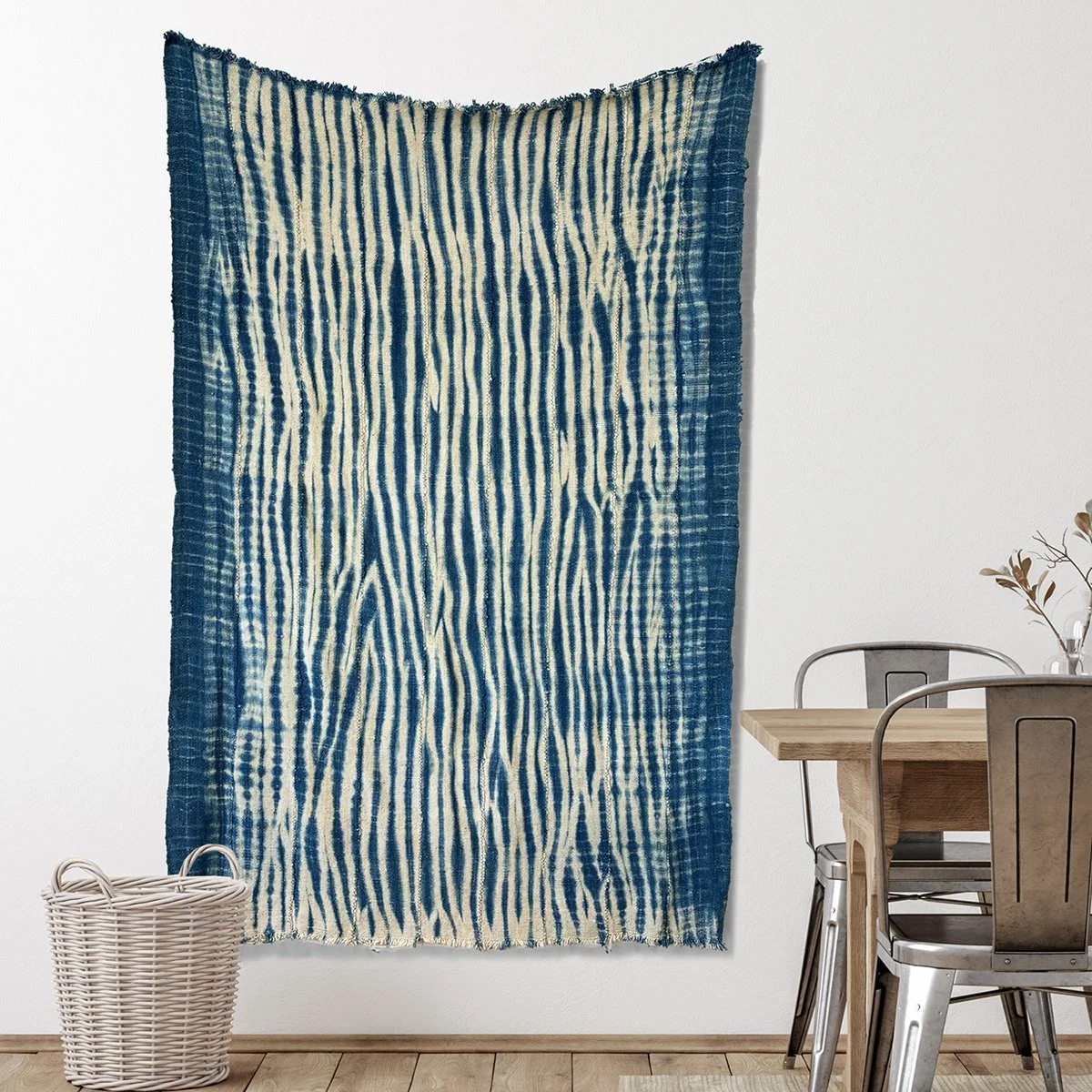 Vintage Textiles Indigo Wave